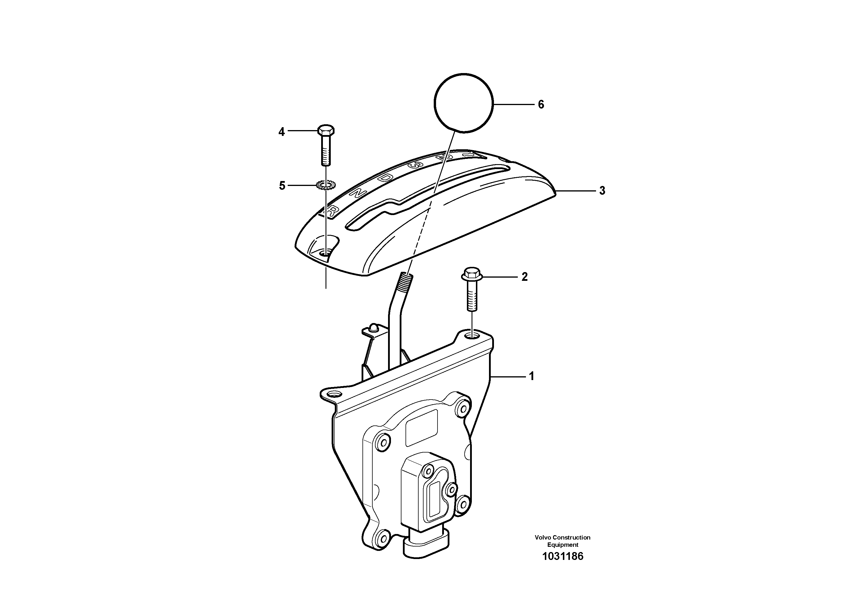 Схема запчастей Volvo A25E - 33464 Control system, gear selector 