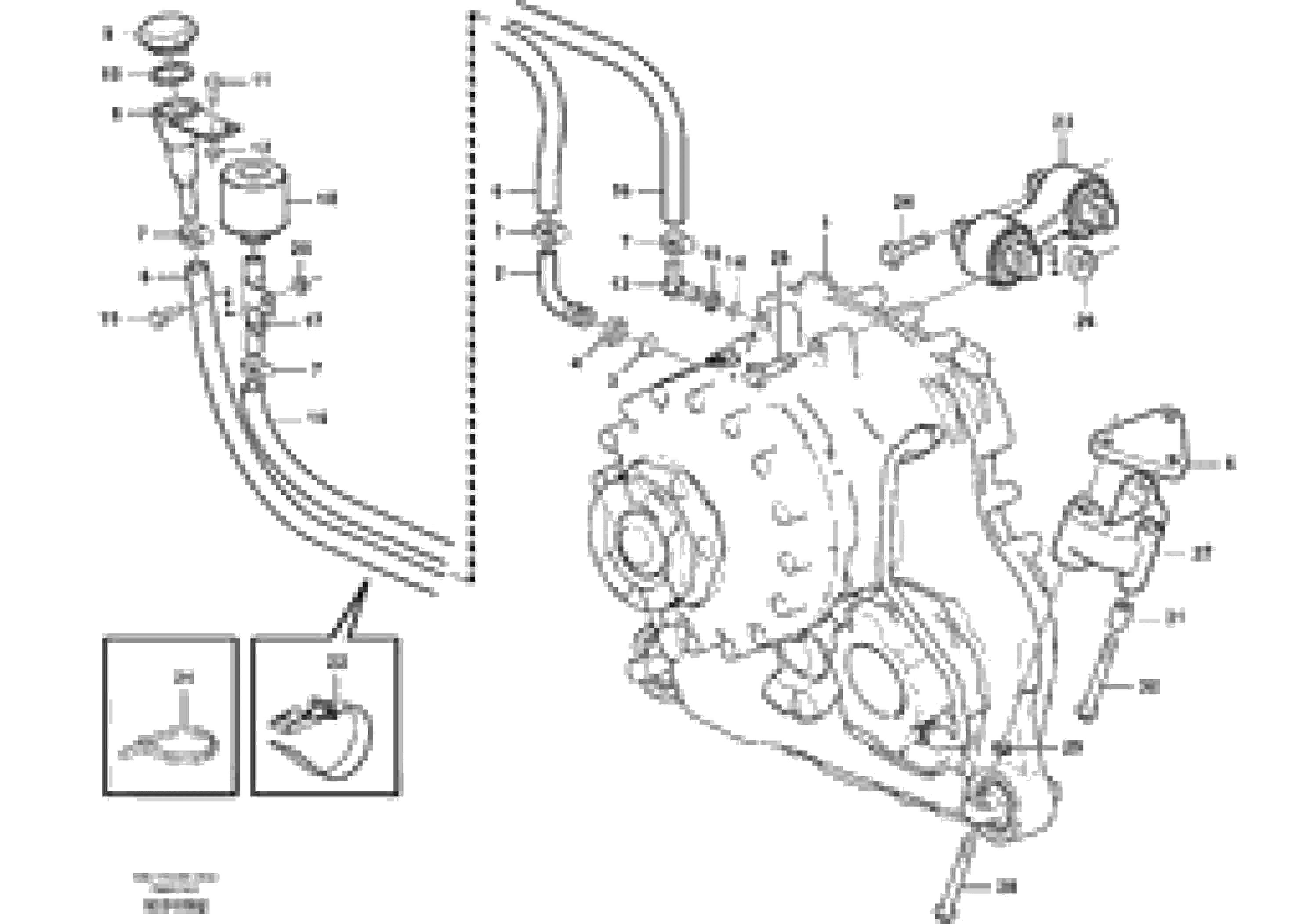 Схема запчастей Volvo A25E - 71718 Drop box with fitting parts 