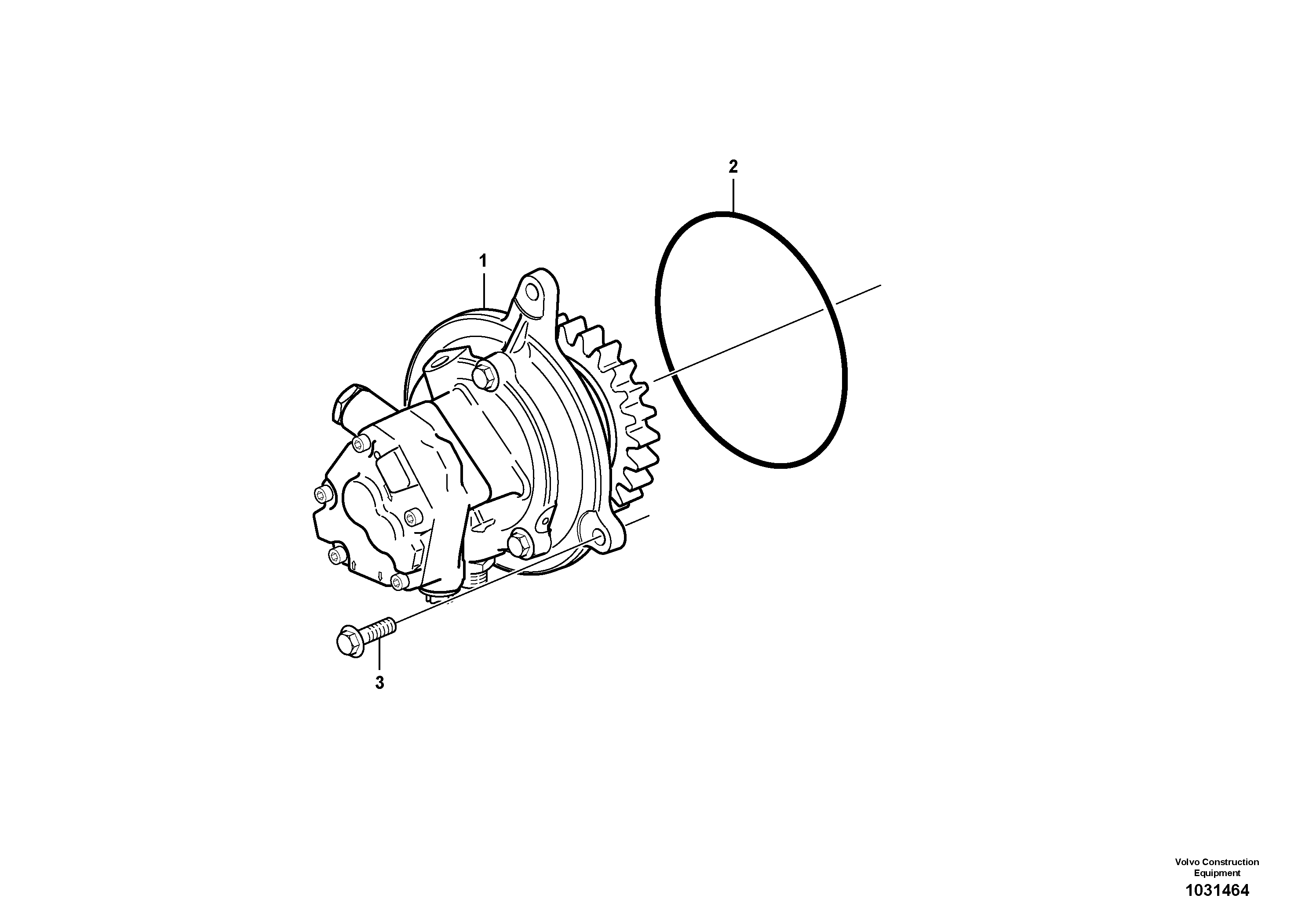 Схема запчастей Volvo A25E - 61269 Pump with fitting parts 