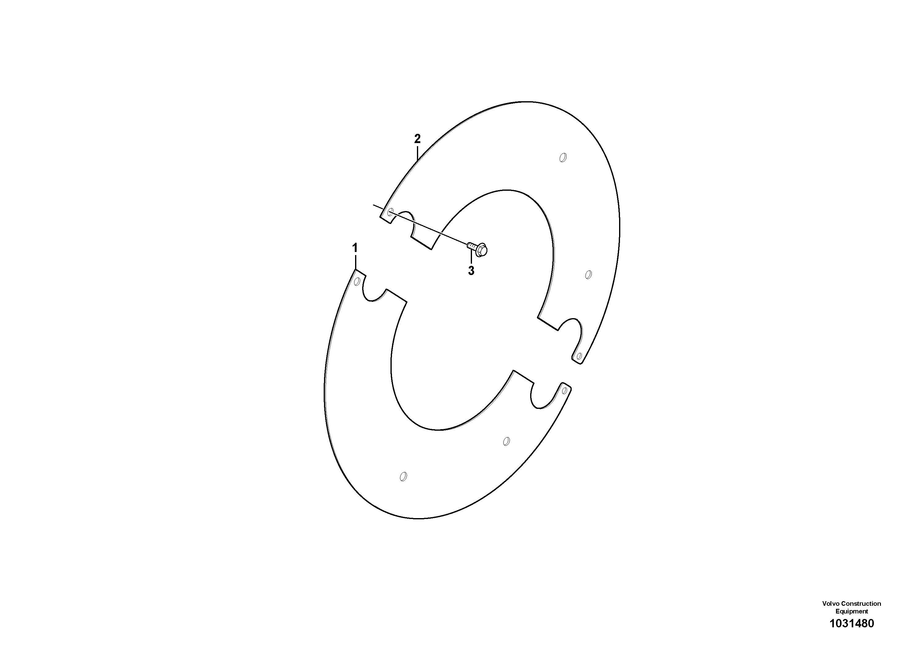 Схема запчастей Volvo A25E - 61277 Brake shield 