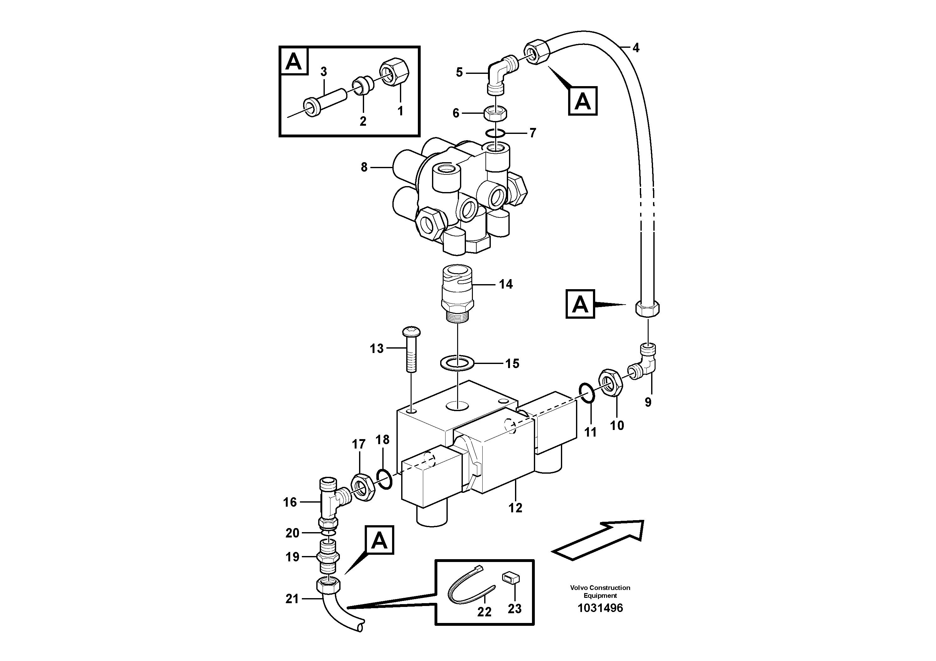 Схема запчастей Volvo A25E - 64022 Parking brake 
