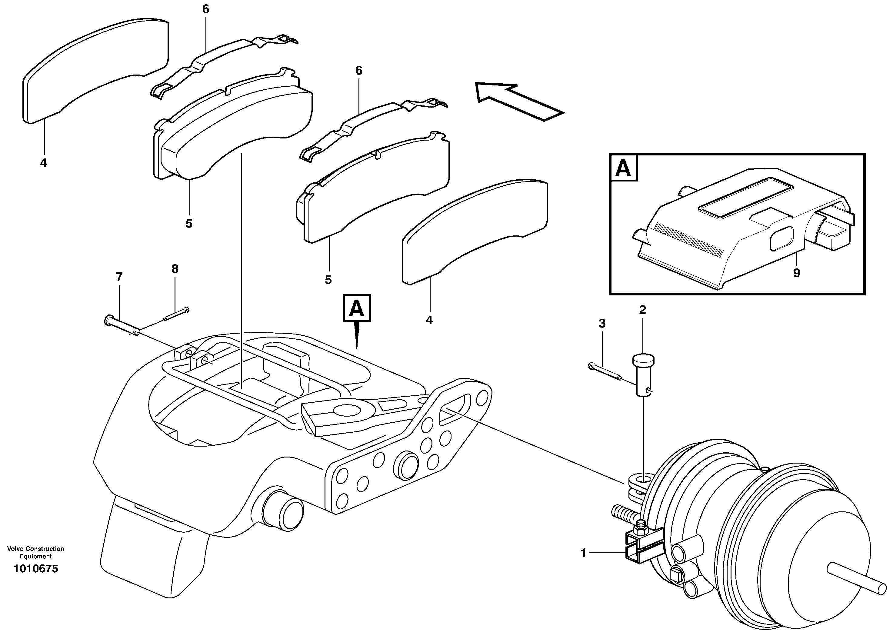 Схема запчастей Volvo A25E - 78160 Parking brake 