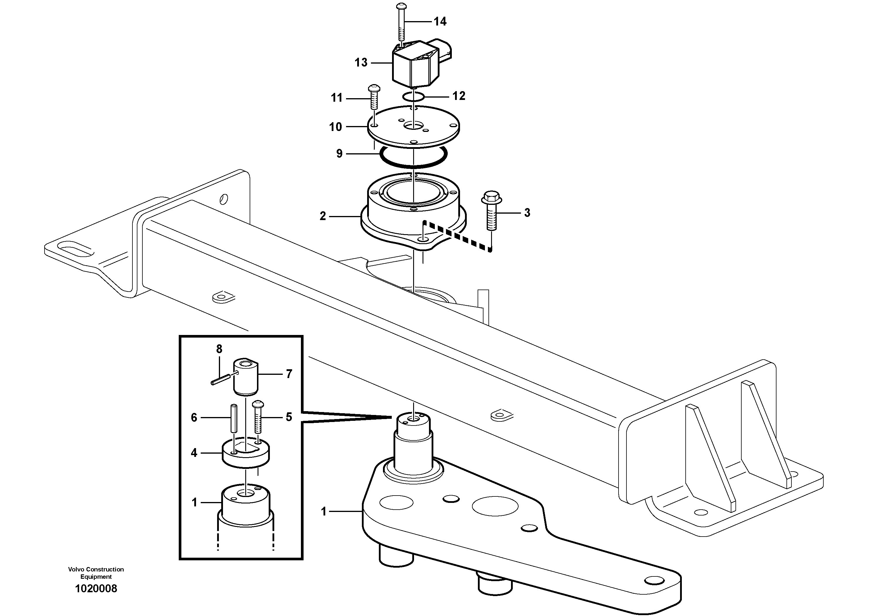 Схема запчастей Volvo A25E - 106981 Steer linkage, ATC Light 