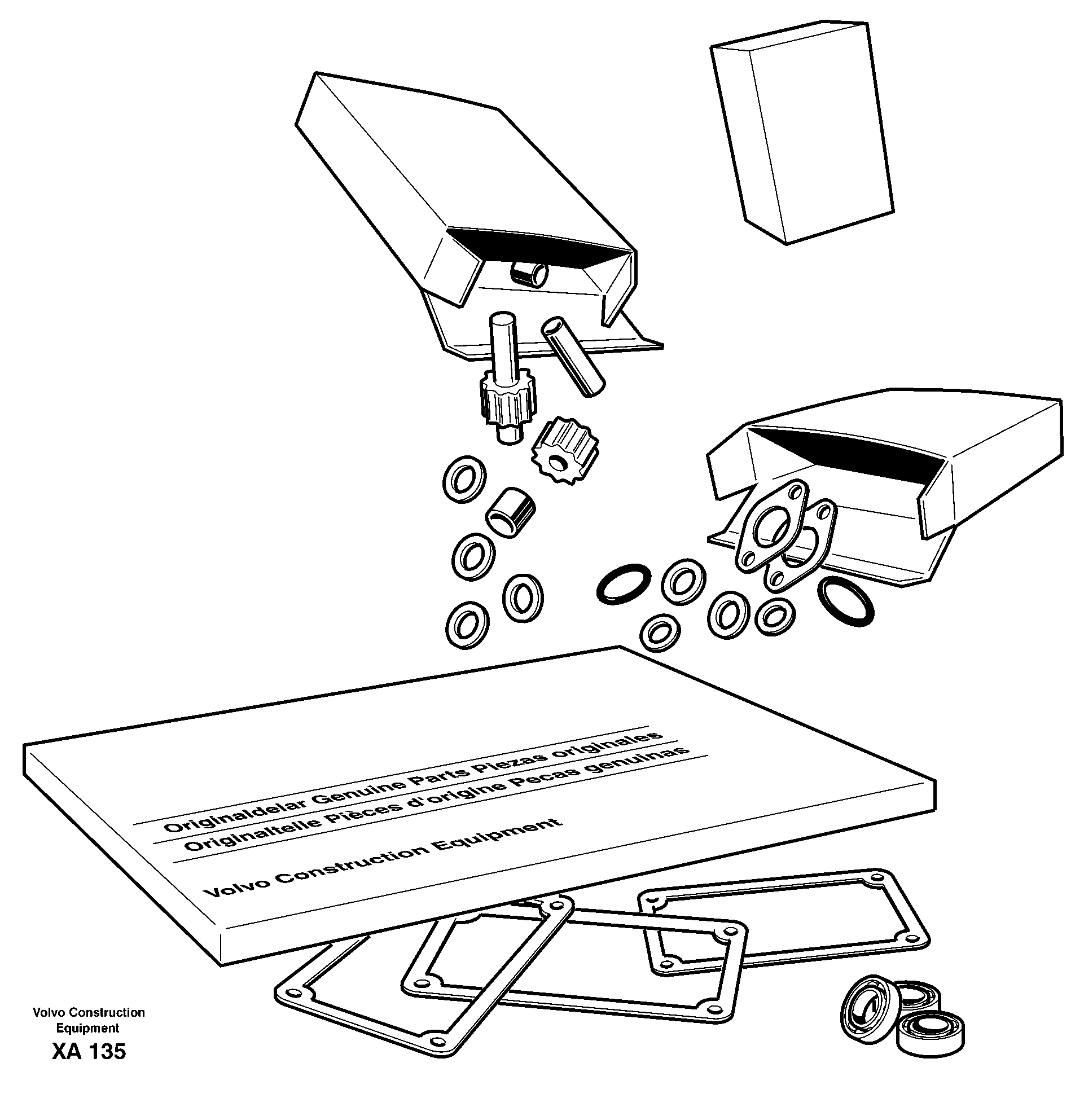 Схема запчастей Volvo A25E - 25798 Ремкомплект двигателя 
