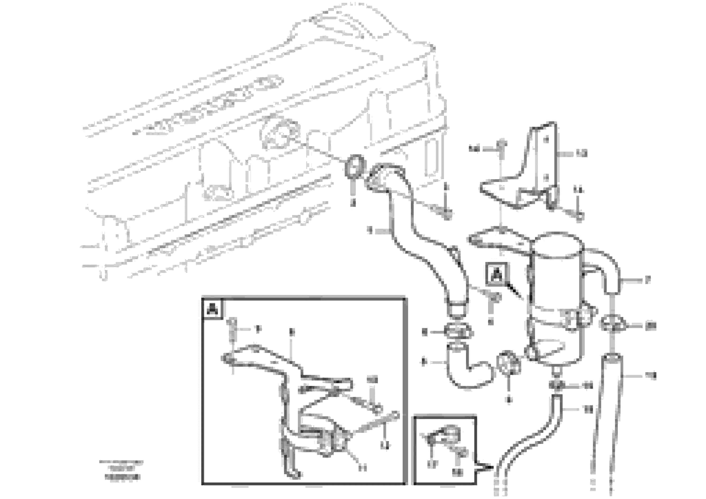 Схема запчастей Volvo A25E - 84698 Crankcase ventilation 