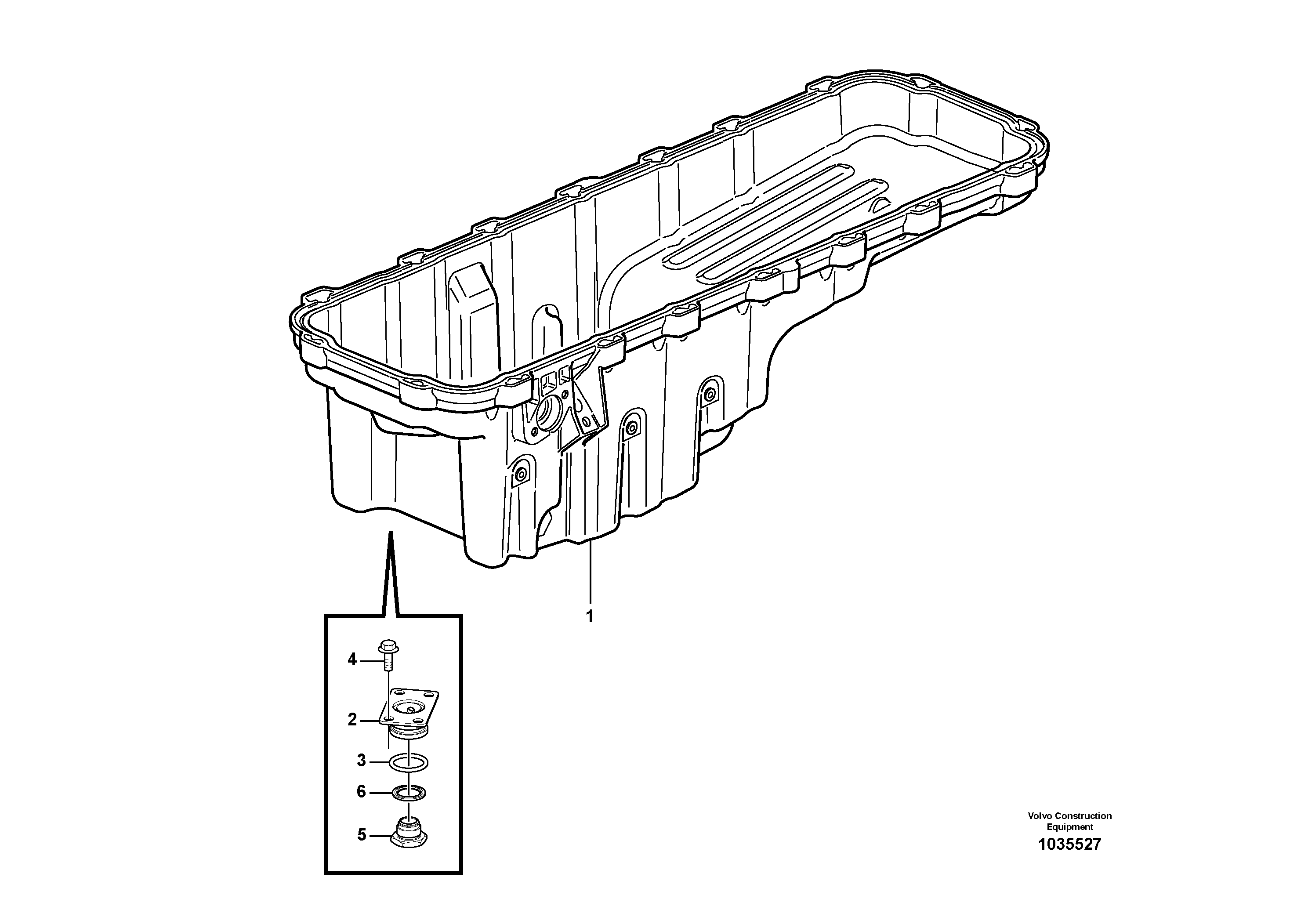 Схема запчастей Volvo A25E - 23535 Oil sump 