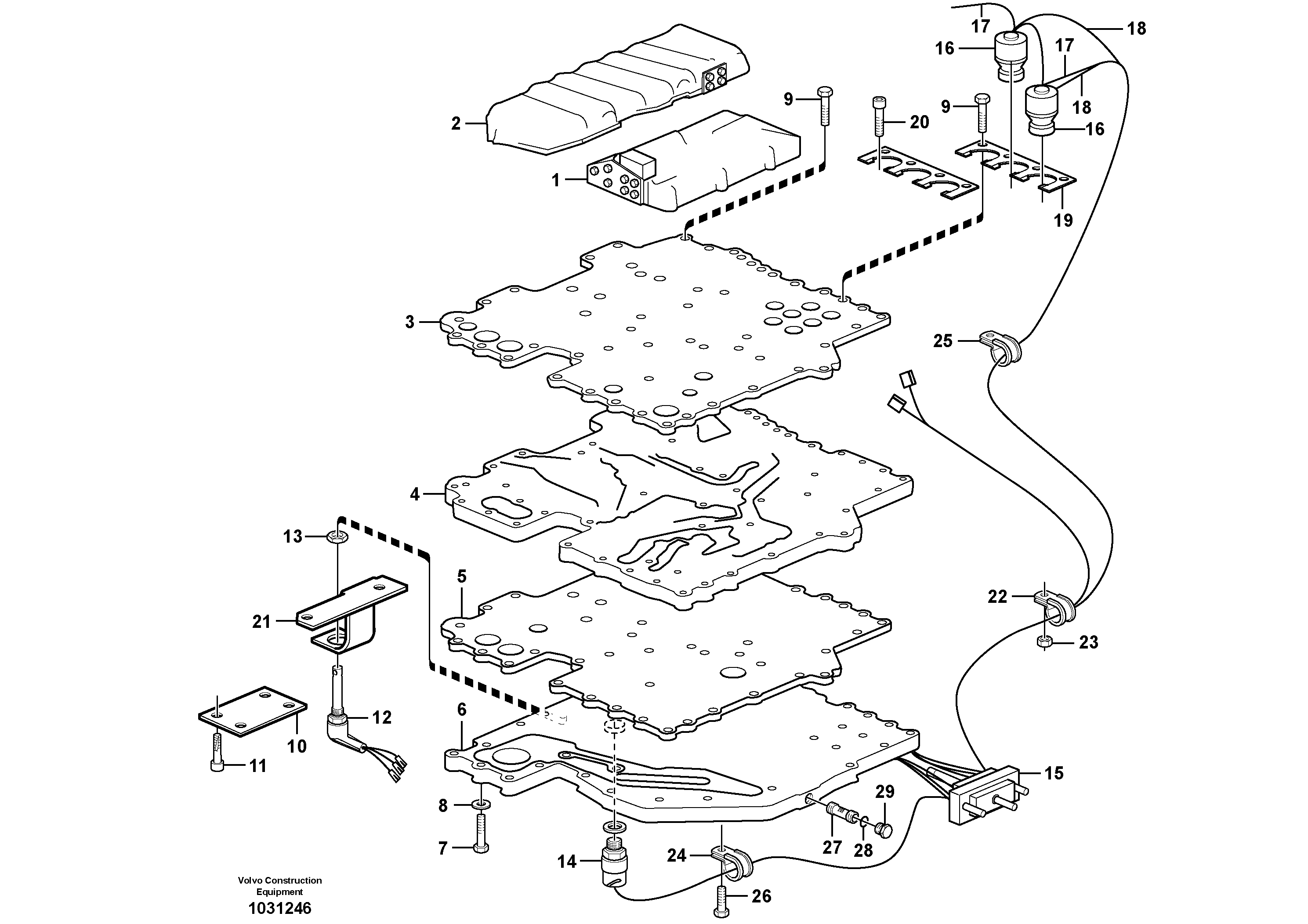 Схема запчастей Volvo A30D - 13925 Система управления A30D S/N 12001 - S/N 73000 - BRA