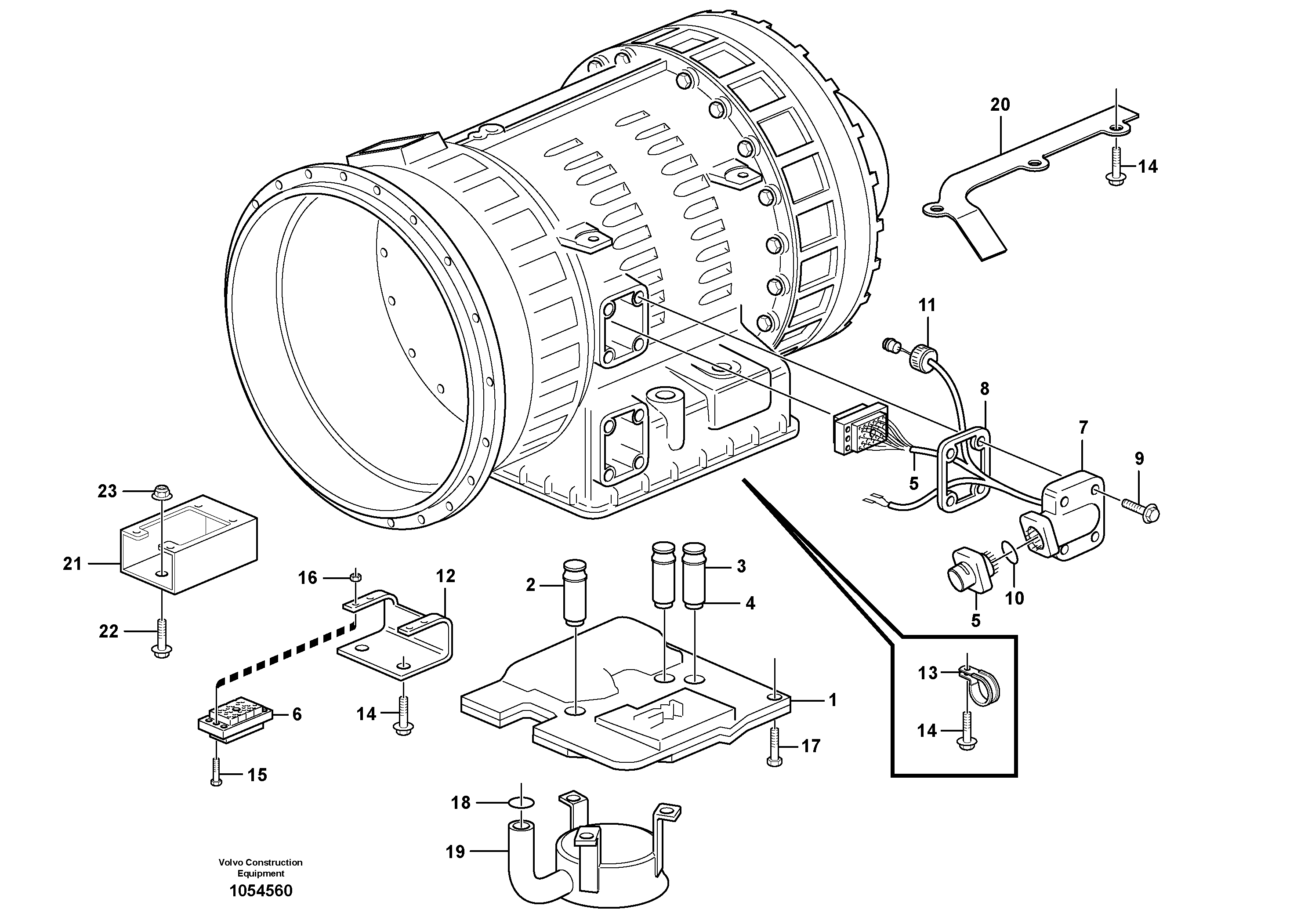 Схема запчастей Volvo A30D - 57131 Control system with fitting parts A30D S/N 12001 - S/N 73000 - BRA