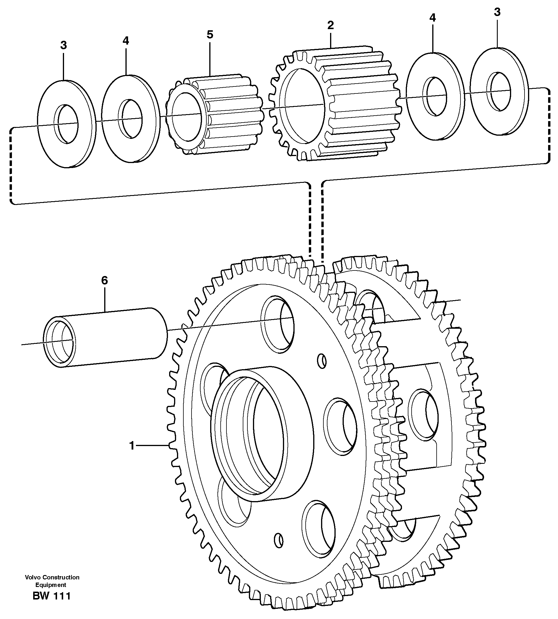 Схема запчастей Volvo A30D - 16999 Planet kit, stage 3 A30D S/N -11999, - 60093 USA S/N-72999 BRAZIL