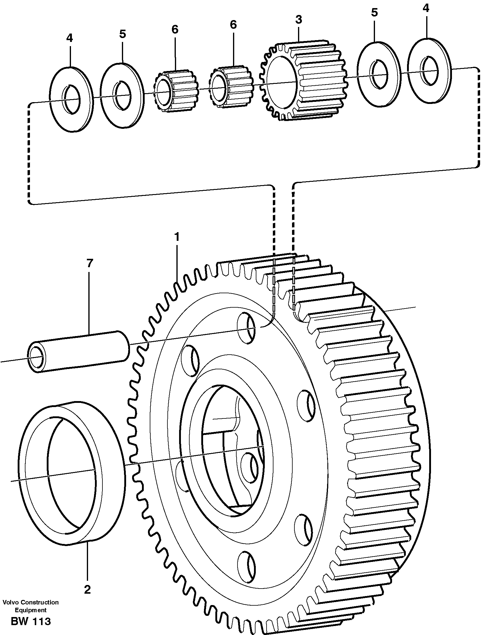 Схема запчастей Volvo A30D - 17001 Planet kit, stage 5 A30D S/N -11999, - 60093 USA S/N-72999 BRAZIL