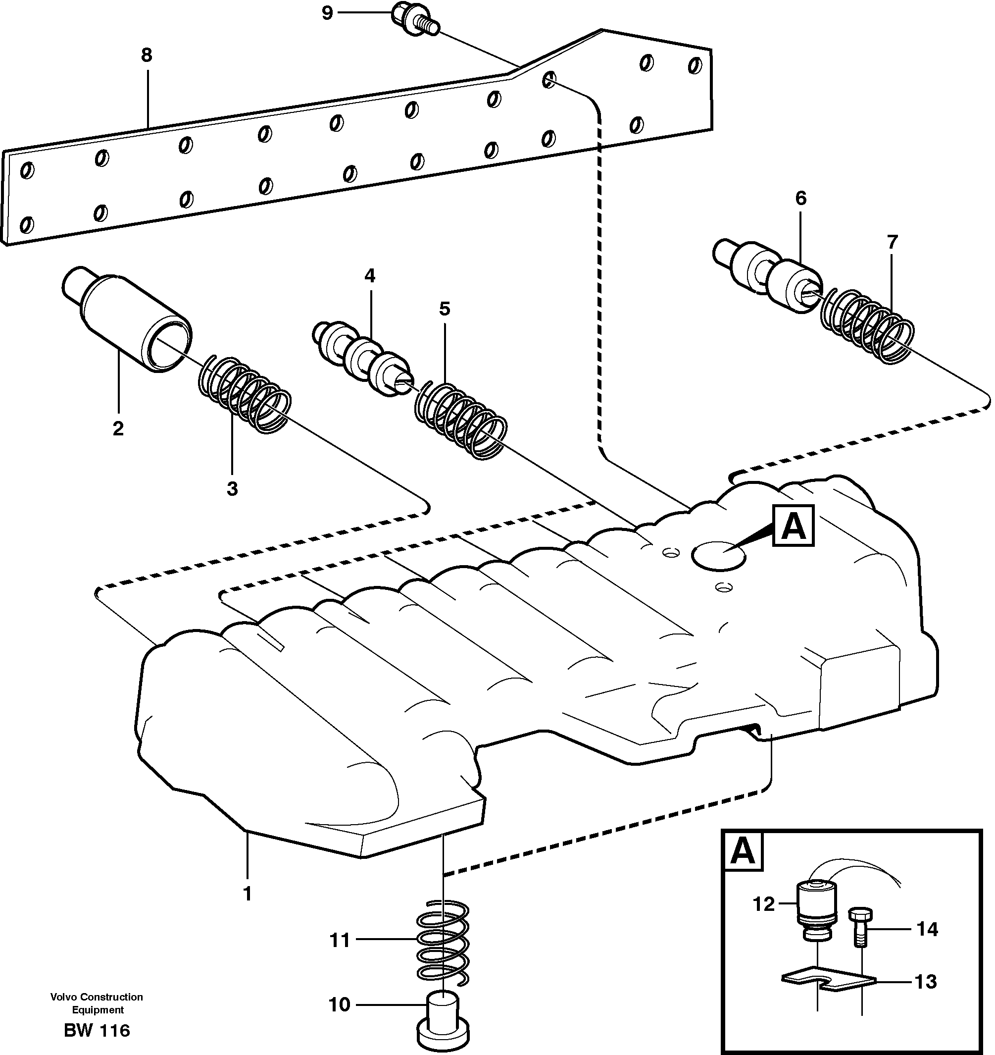 Схема запчастей Volvo A30D - 19290 Modulated valve A30D S/N -11999, - 60093 USA S/N-72999 BRAZIL