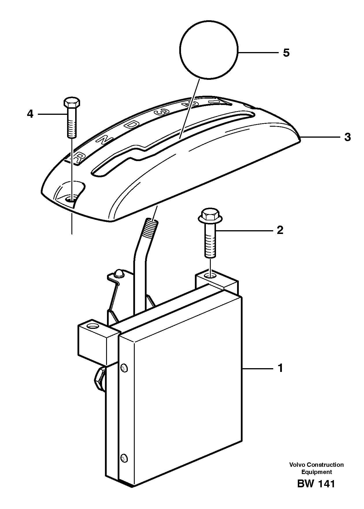 Схема запчастей Volvo A30D - 11187 Control system, gear selector A30D S/N -11999, - 60093 USA S/N-72999 BRAZIL