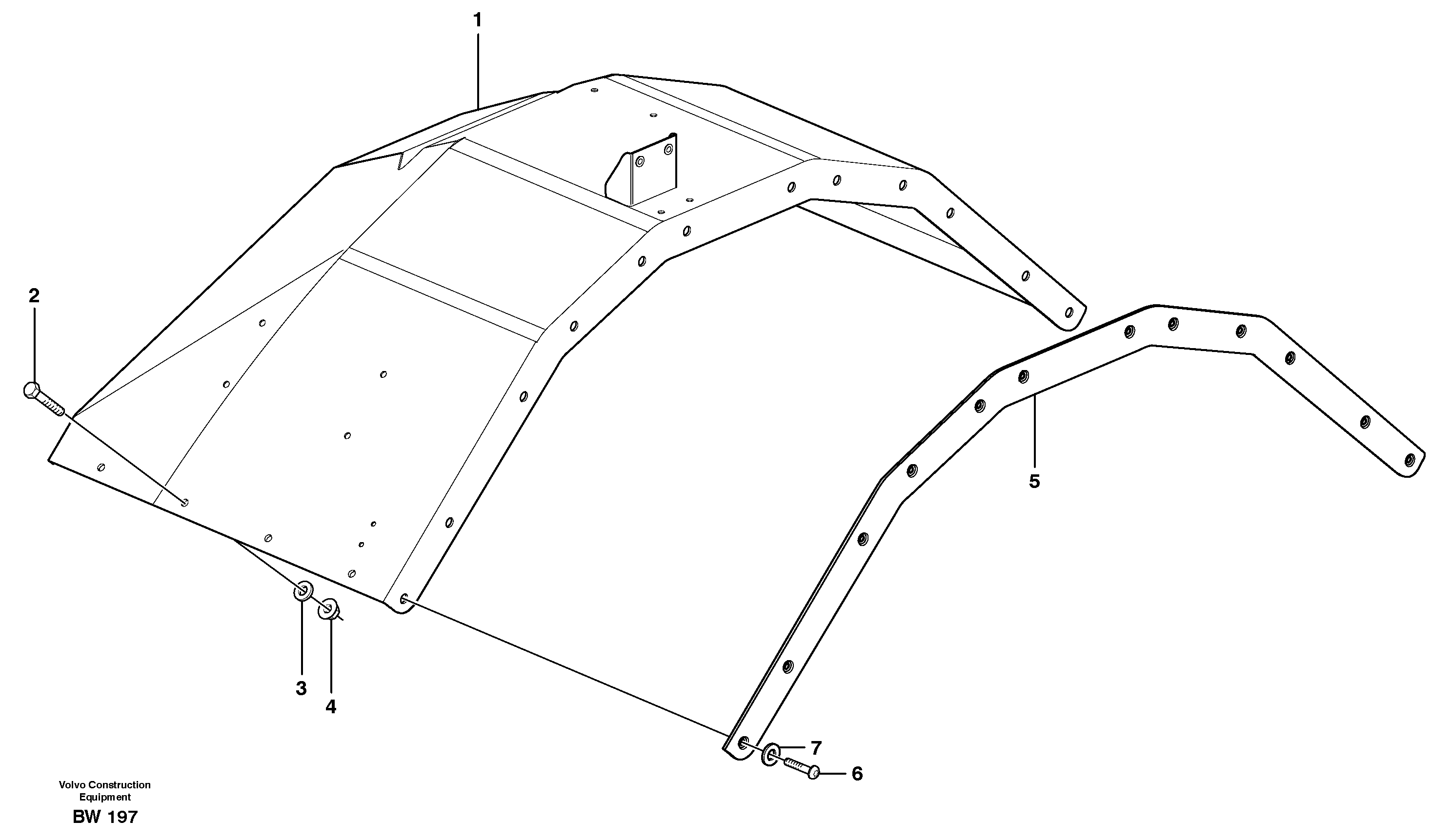 Схема запчастей Volvo A30D - 63984 Front fender A30D S/N -11999, - 60093 USA S/N-72999 BRAZIL