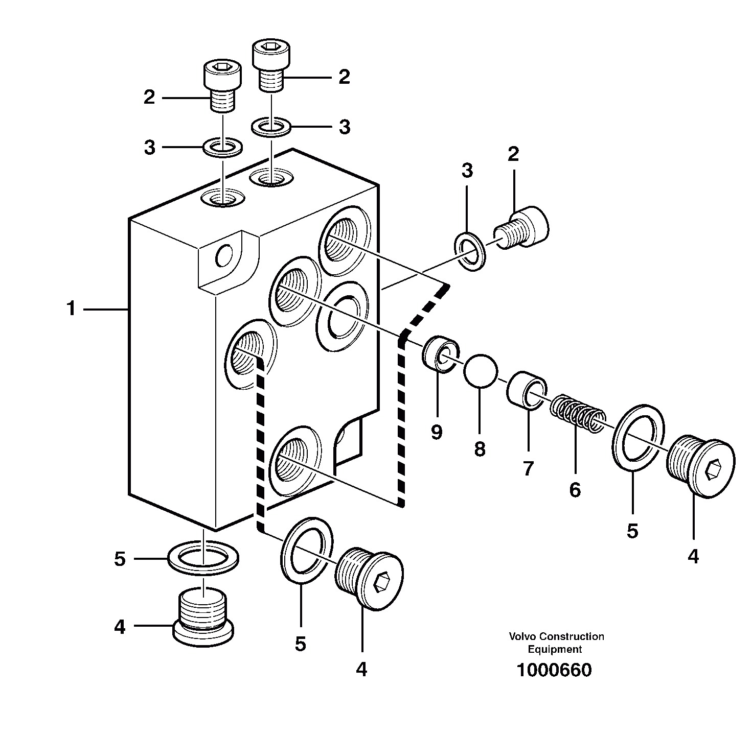 Схема запчастей Volvo A30D - 23630 Valve, circuit body and return valve A30D S/N -11999, - 60093 USA S/N-72999 BRAZIL
