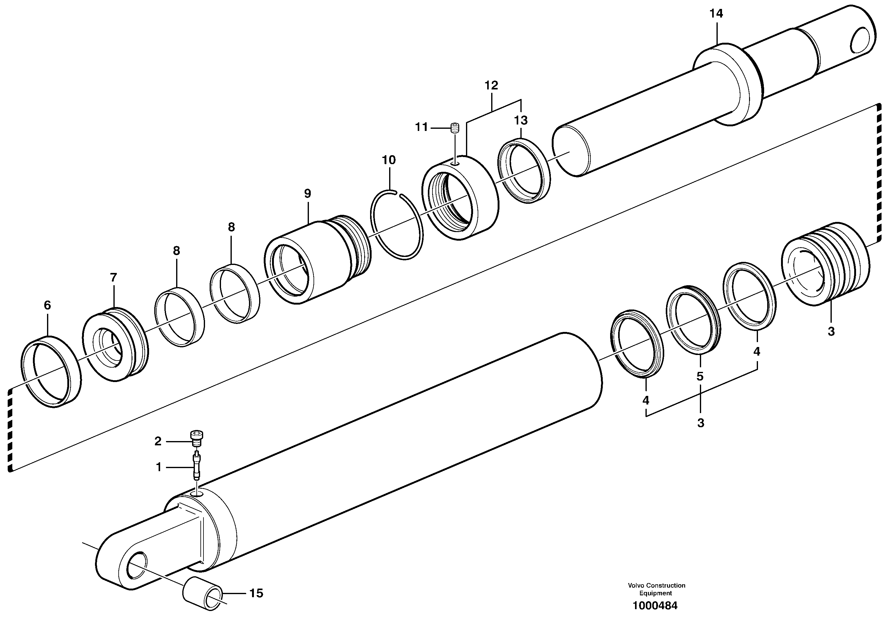 Схема запчастей Volvo A30D - 23635 Gas spring A30D S/N -11999, - 60093 USA S/N-72999 BRAZIL