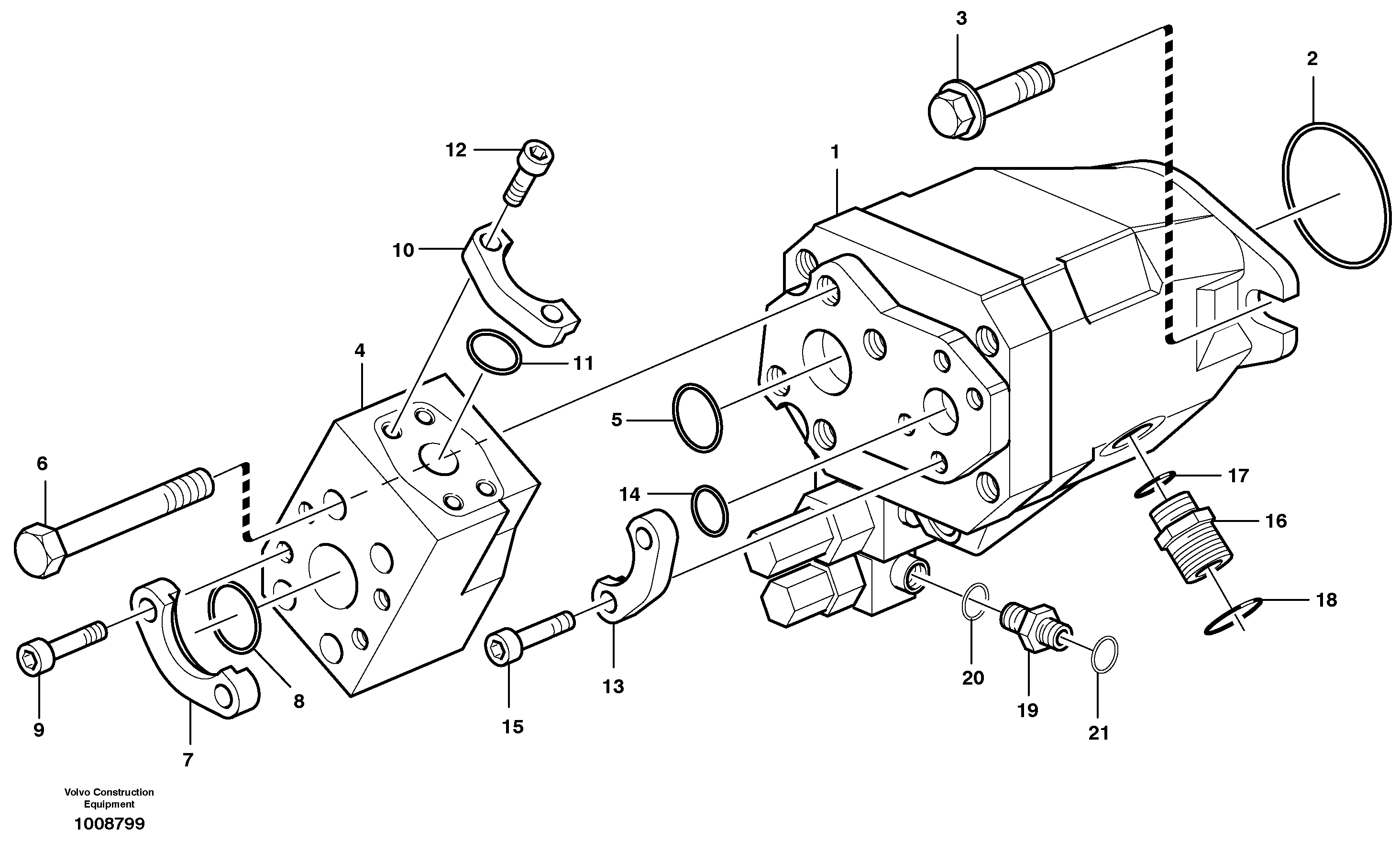 Схема запчастей Volvo A30D - 87430 Auxiliary steering system A30D S/N 12001 - S/N 73000 - BRA