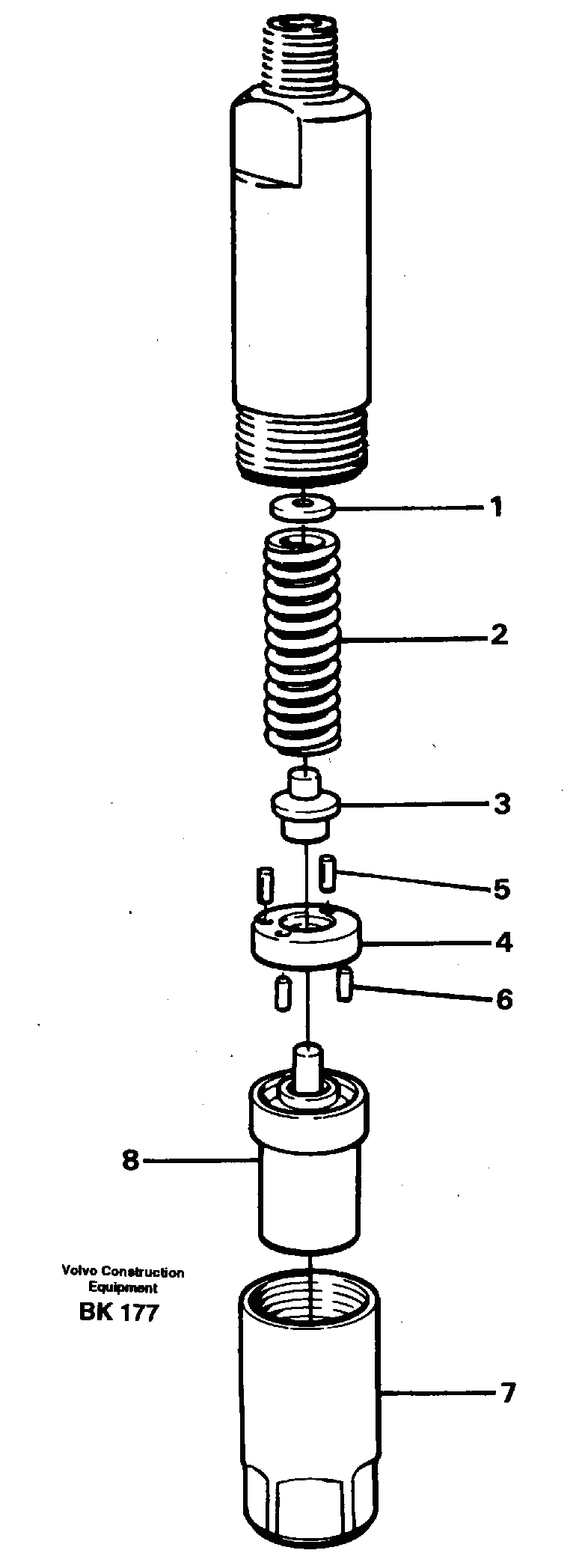 Схема запчастей Volvo A35C - 63361 Форсунка топливная (инжектор) A35C VOLVO BM VOLVO BM A35C SER NO - 4620