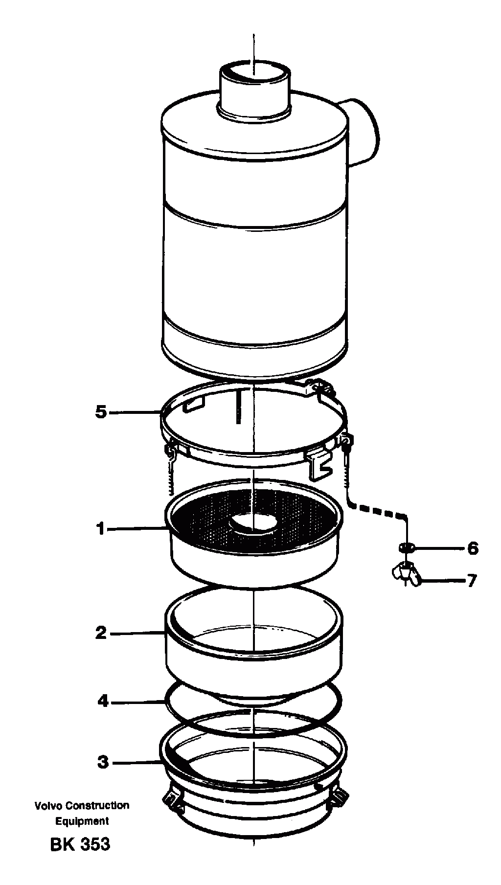 Схема запчастей Volvo A35C - 77978 Oil bath air filter A35C VOLVO BM VOLVO BM A35C SER NO - 4620