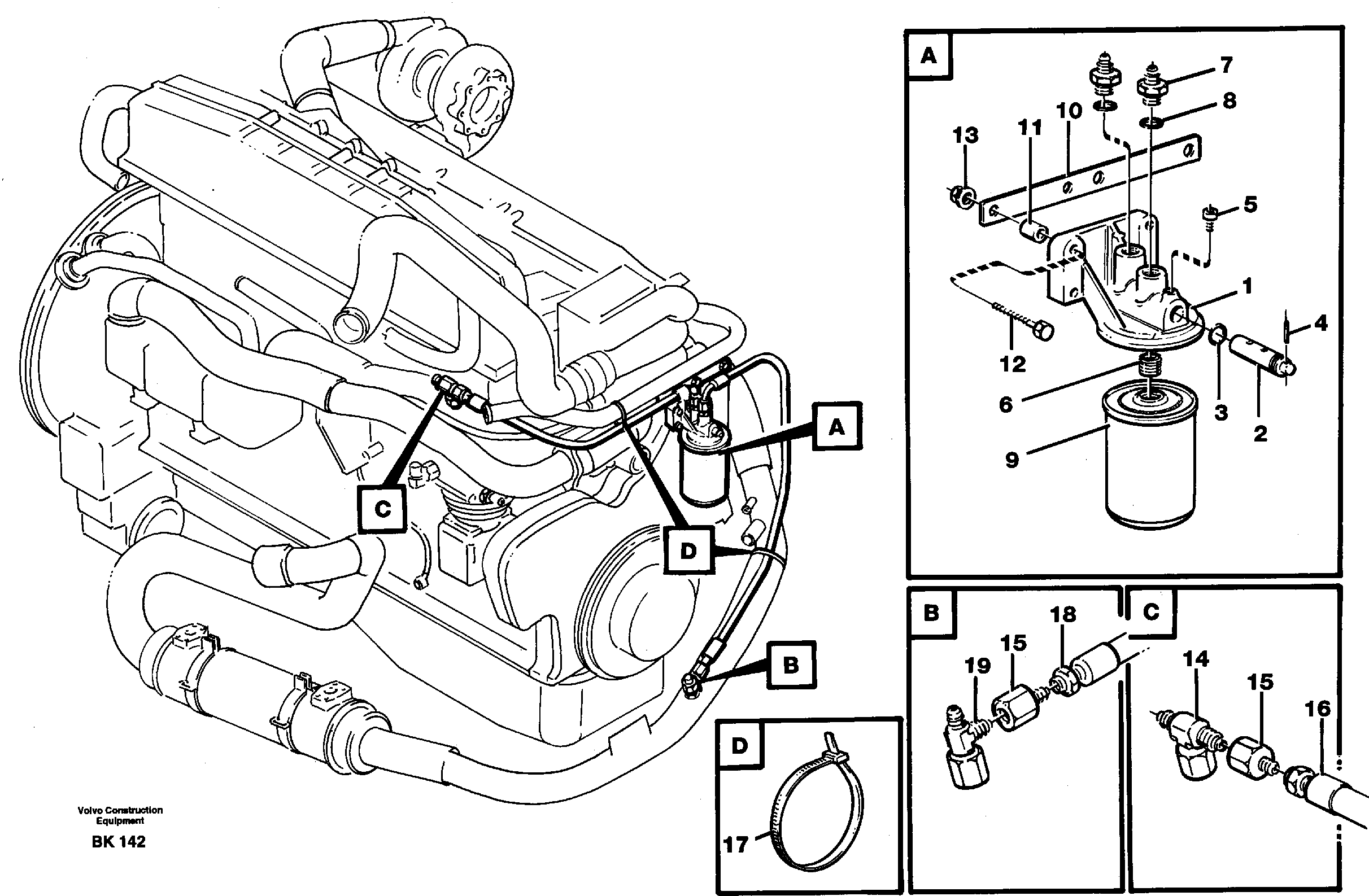 Схема запчастей Volvo A35C - 82185 Coolant filter A35C VOLVO BM VOLVO BM A35C SER NO - 4620