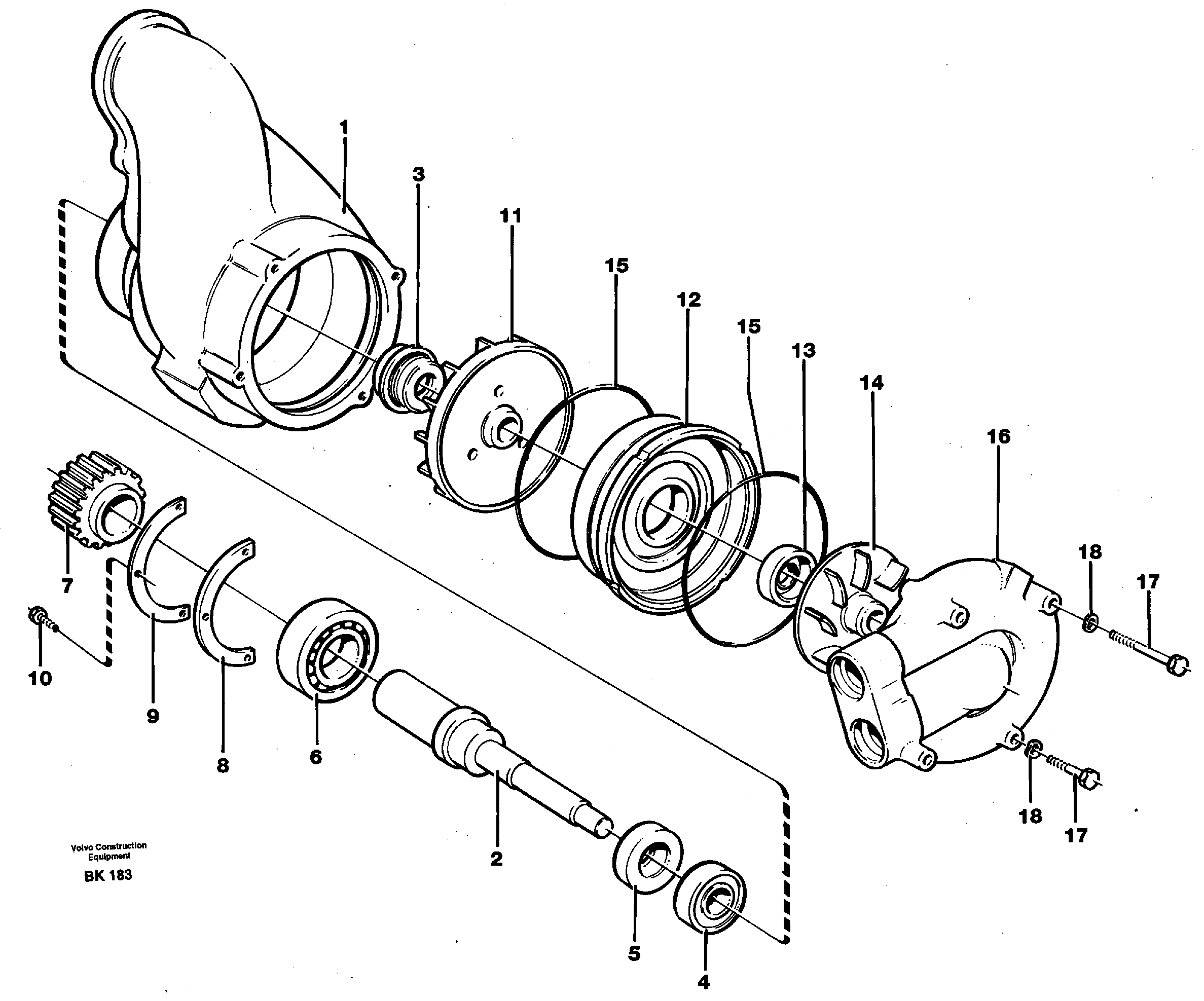 Схема запчастей Volvo A35C - 25390 Водяной насос A35C VOLVO BM VOLVO BM A35C SER NO - 4620