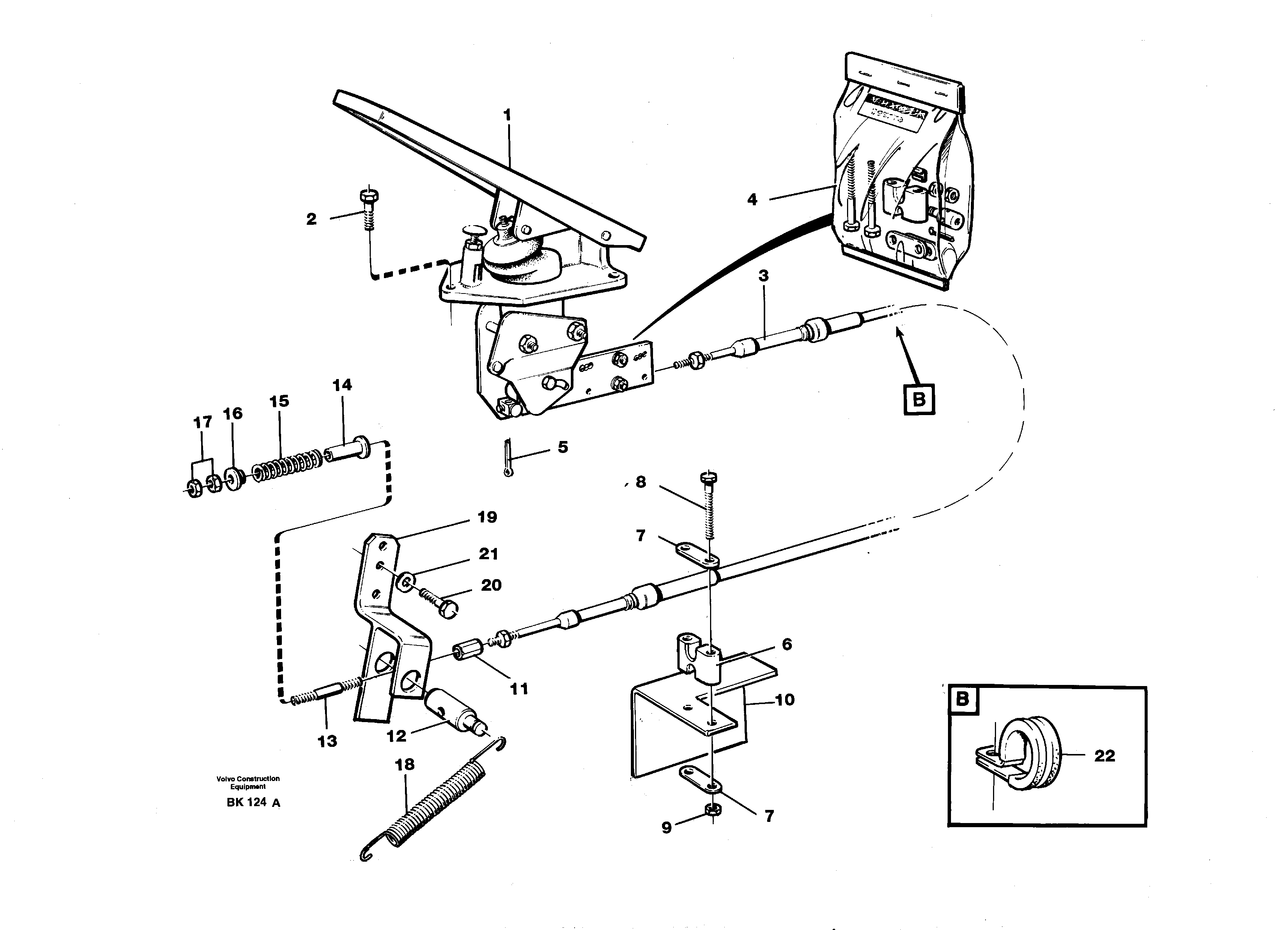 Схема запчастей Volvo A35C - 15282 Engine speed control, accelerator pedal A35C VOLVO BM VOLVO BM A35C SER NO - 4620