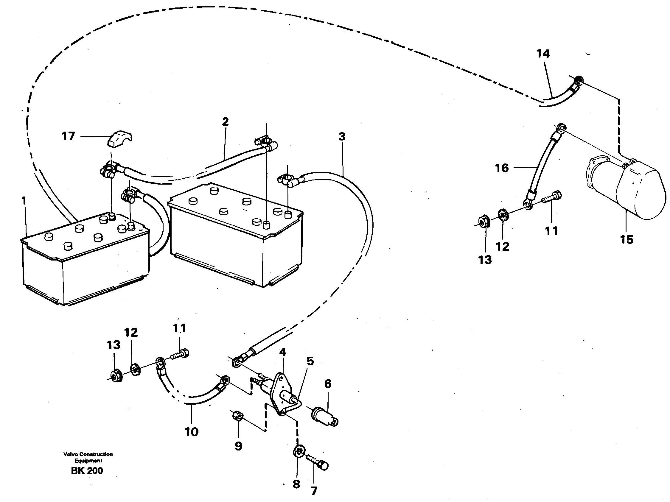 Схема запчастей Volvo A35C - 25401 Battery with assembling details A35C VOLVO BM VOLVO BM A35C SER NO - 4620