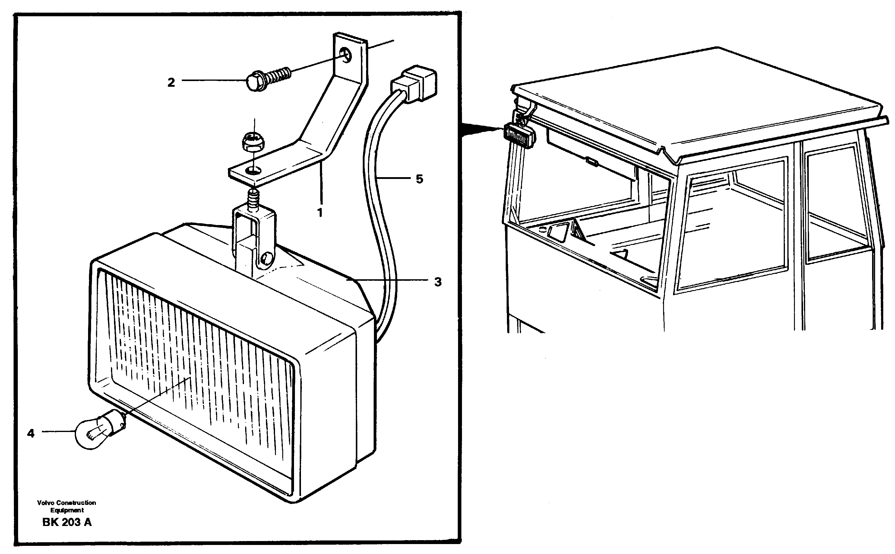 Схема запчастей Volvo A35C - 15285 Work lights A35C VOLVO BM VOLVO BM A35C SER NO - 4620
