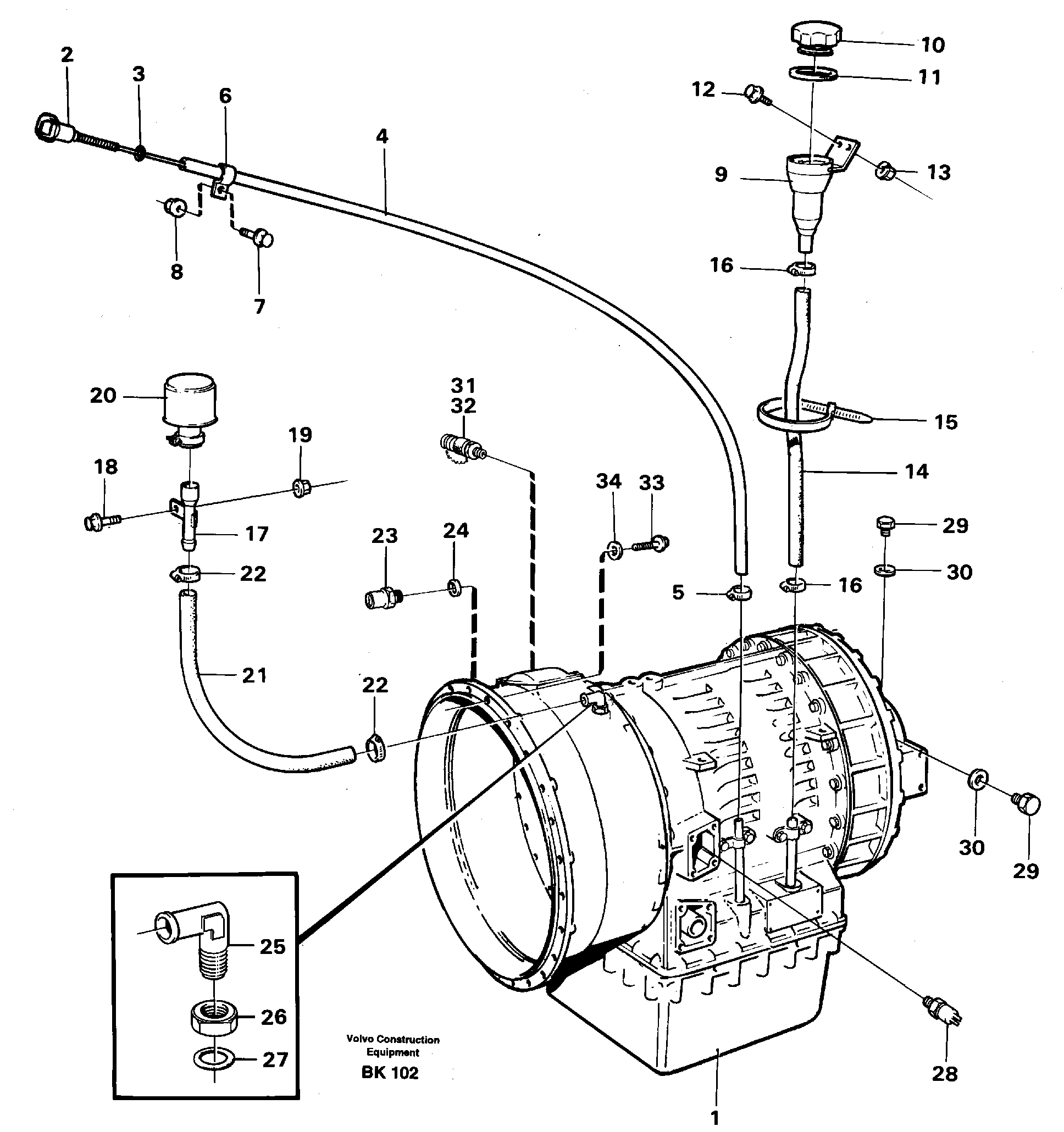 Схема запчастей Volvo A35C - 98068 Power transmission A35C VOLVO BM VOLVO BM A35C SER NO - 4620
