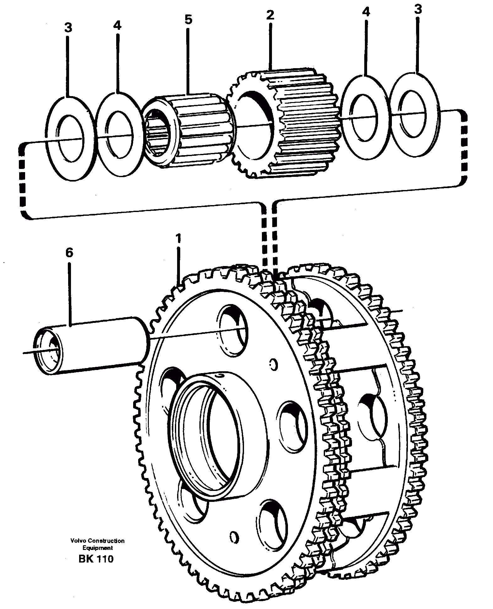 Схема запчастей Volvo A35C - 25132 Planet kit, stage 3 A35C VOLVO BM VOLVO BM A35C SER NO - 4620