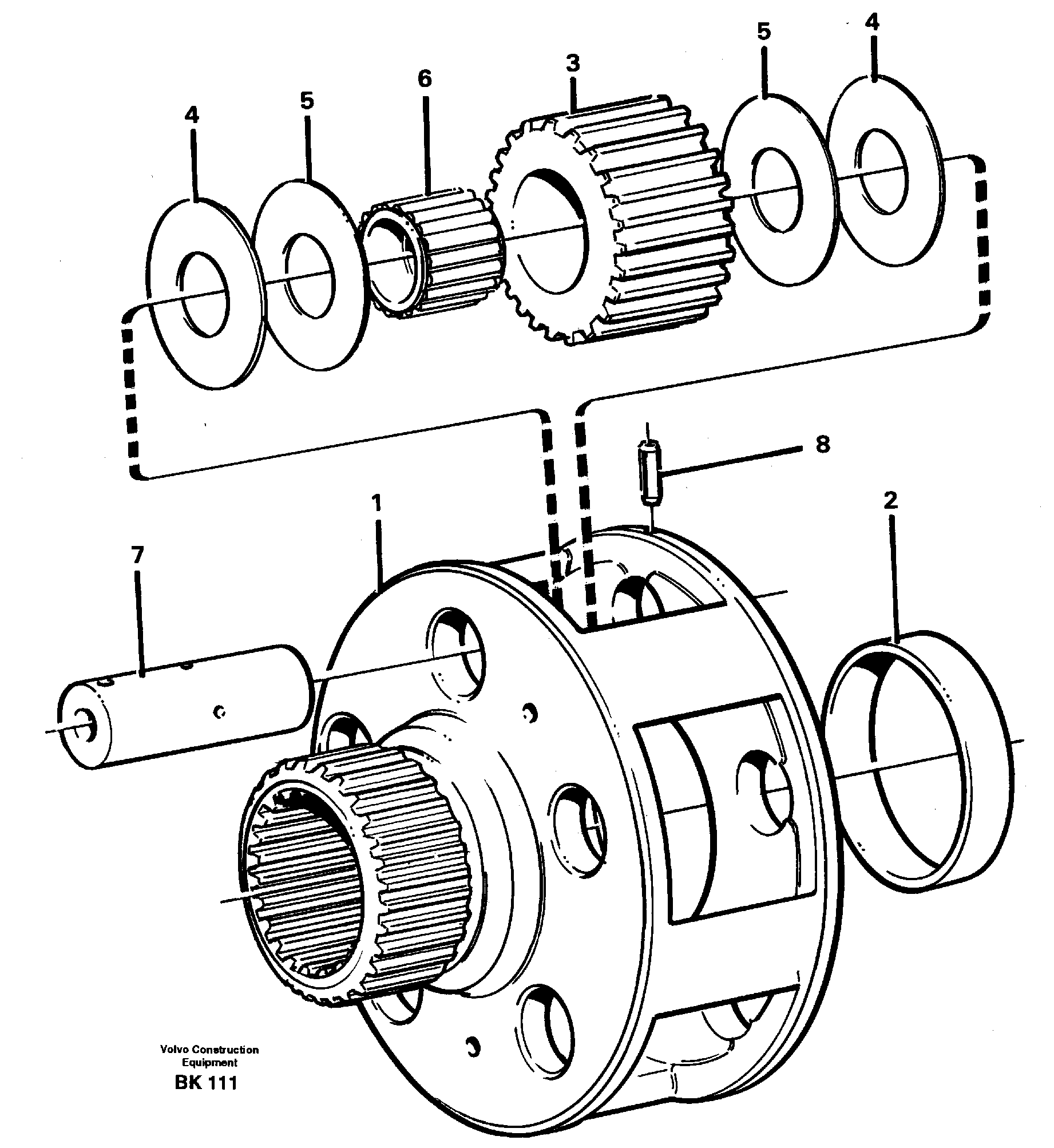 Схема запчастей Volvo A35C - 25133 Planet kit, stage 4 A35C VOLVO BM VOLVO BM A35C SER NO - 4620