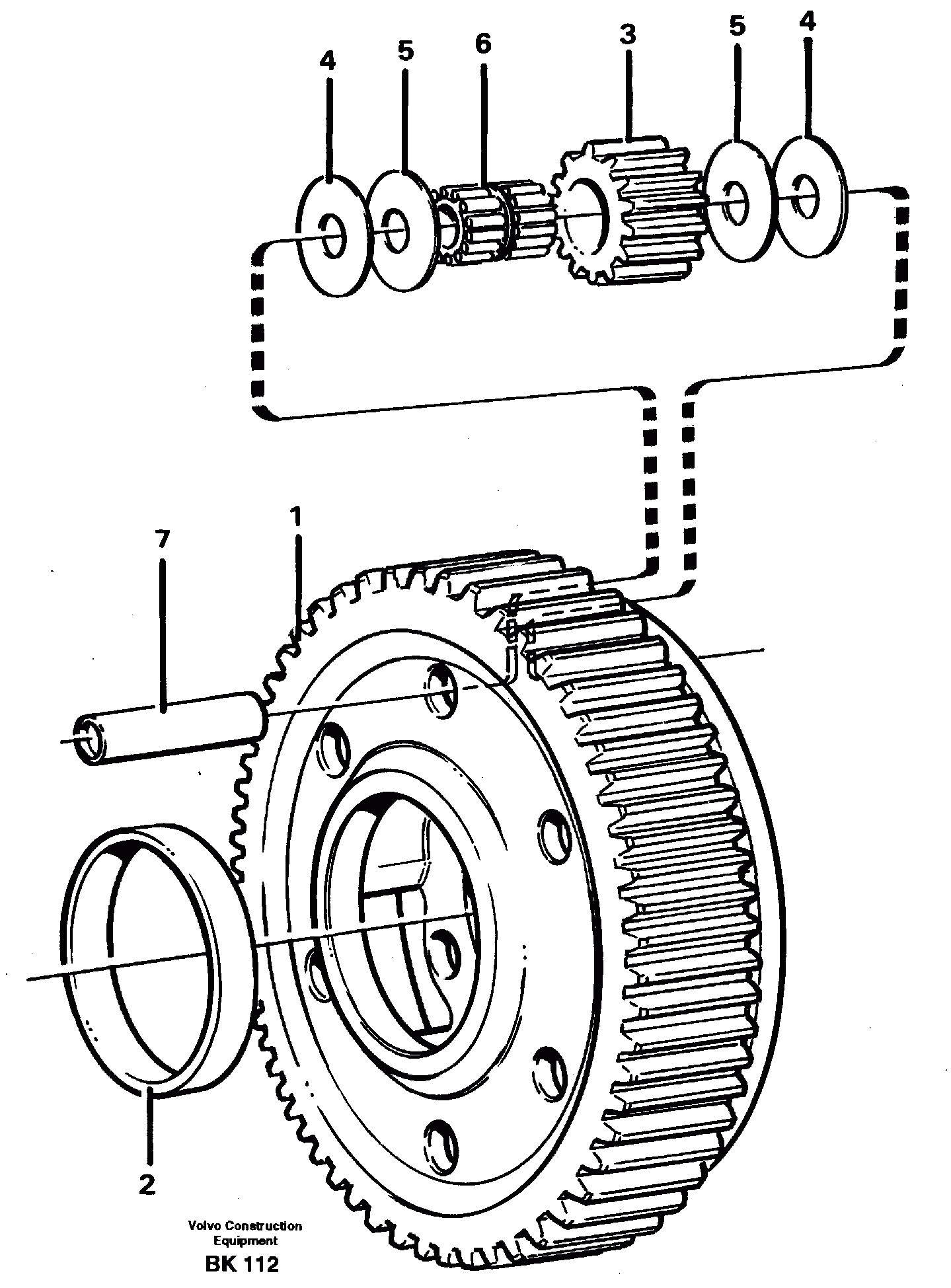 Схема запчастей Volvo A35C - 36944 Planet kit, stage 5 A35C VOLVO BM VOLVO BM A35C SER NO - 4620