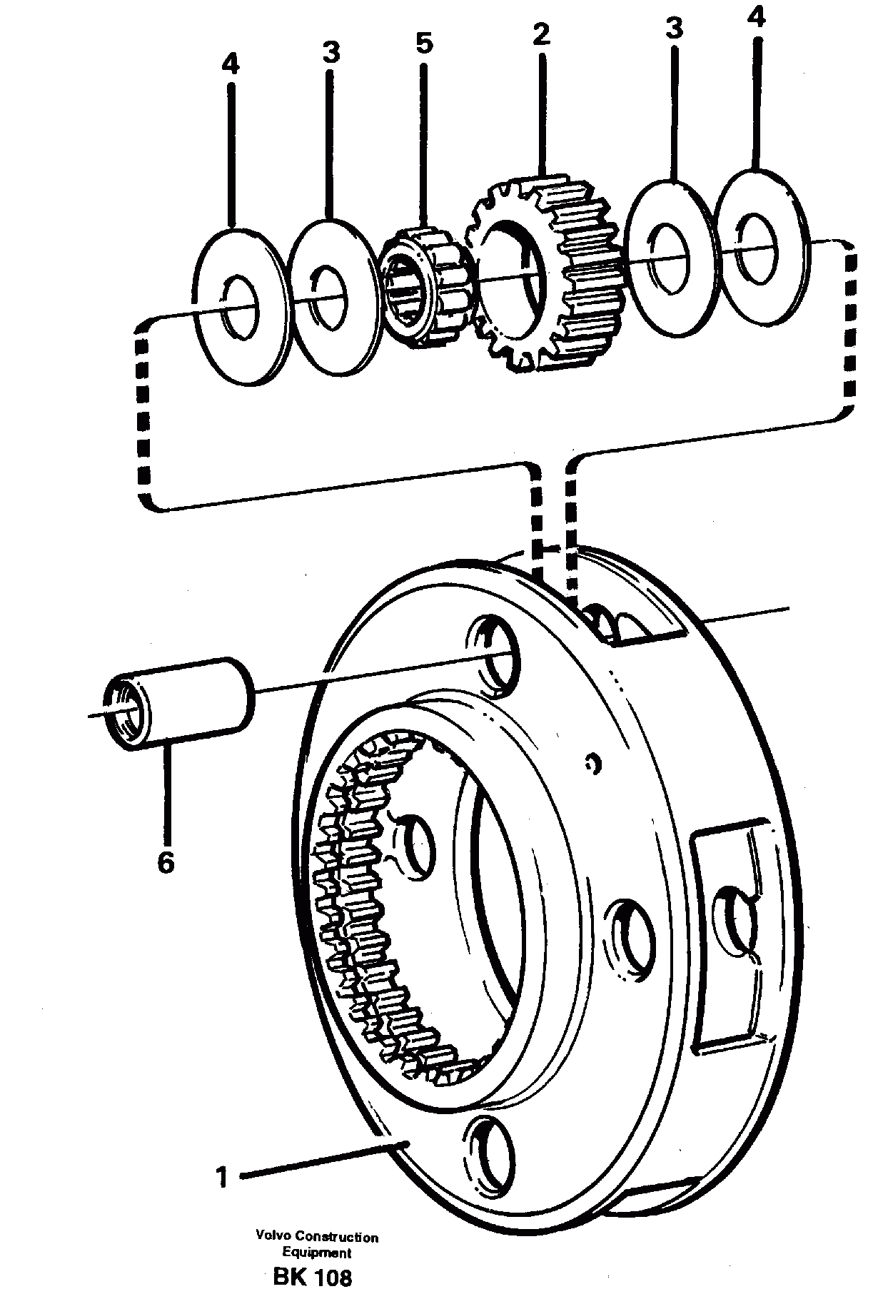Схема запчастей Volvo A35C - 96933 Planet kit, stage 1 A35C VOLVO BM VOLVO BM A35C SER NO - 4620