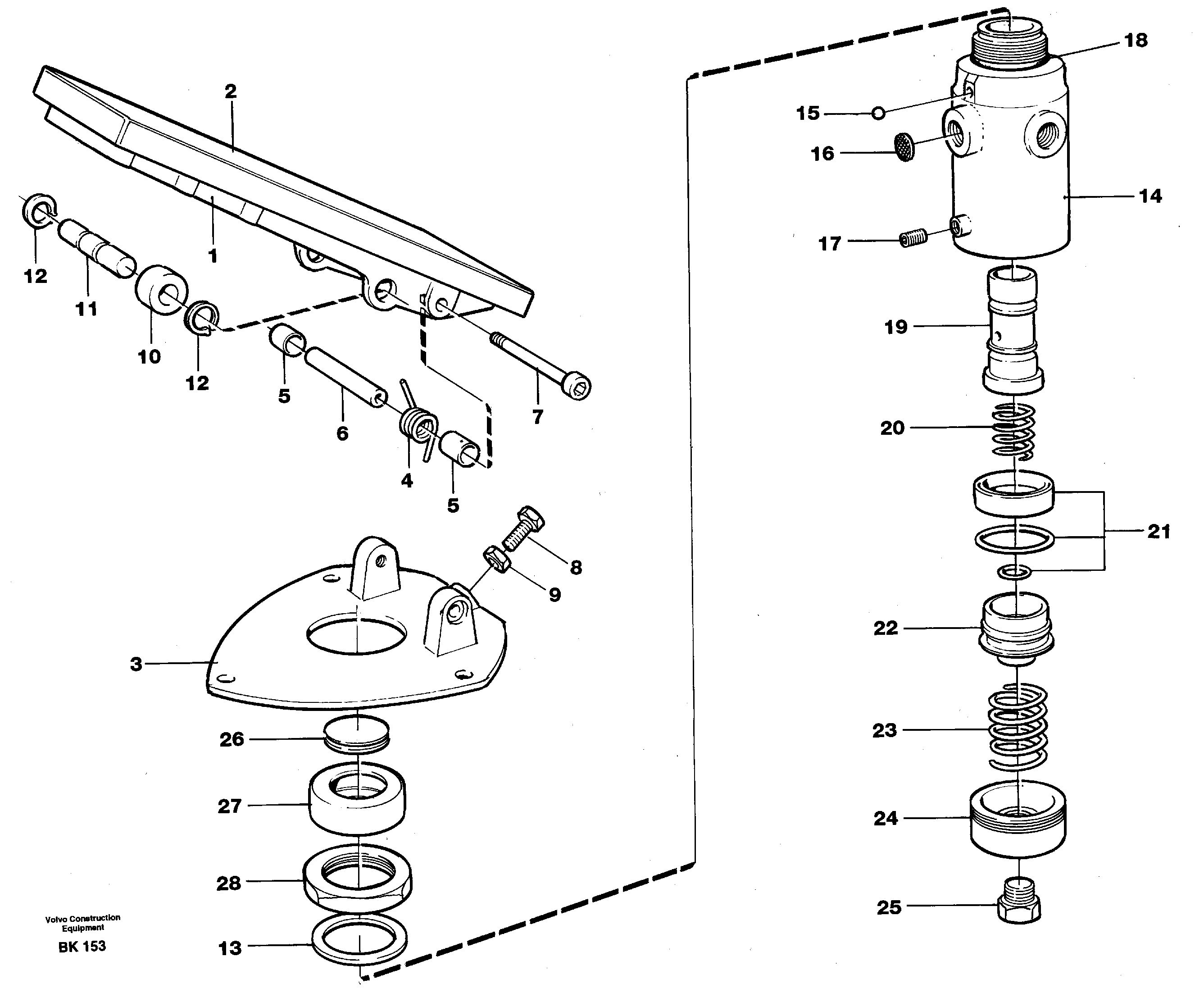 Схема запчастей Volvo A35C - 55538 Педаль ретардера (тормоза-замедлителя) A35C VOLVO BM VOLVO BM A35C SER NO - 4620