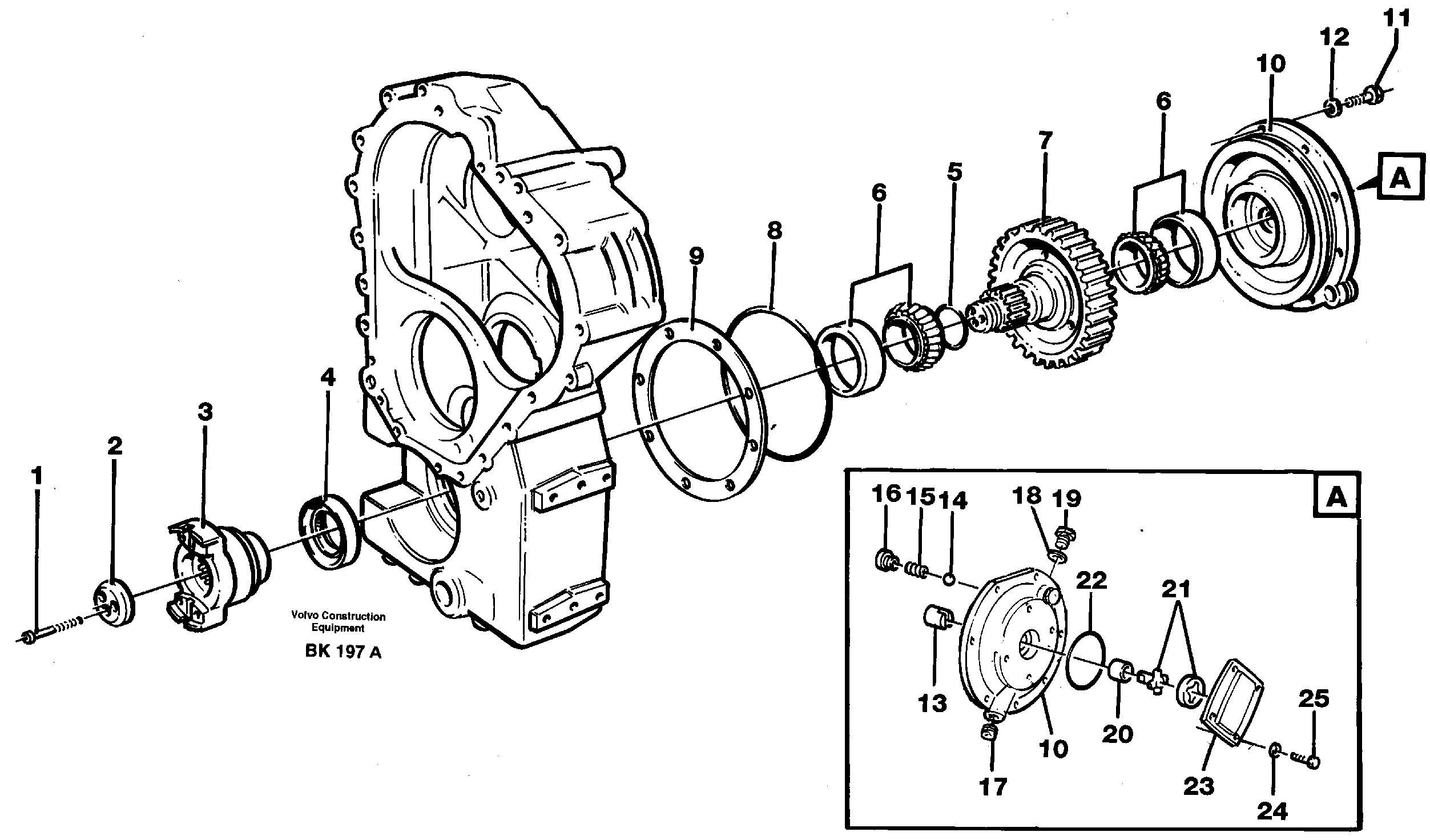 Схема запчастей Volvo A35C - 19714 Lower shaft and oil pump A35C VOLVO BM VOLVO BM A35C SER NO - 4620