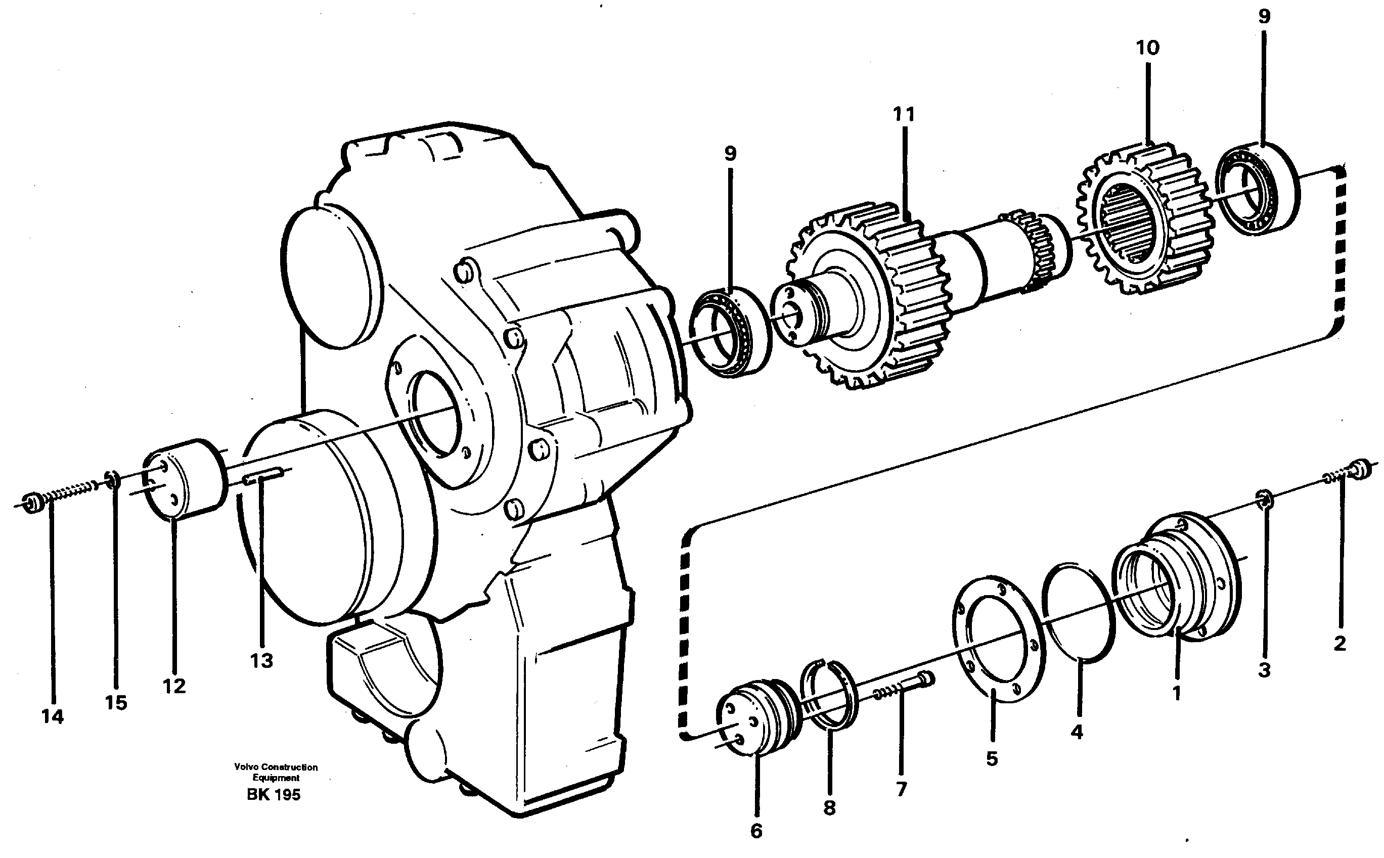 Схема запчастей Volvo A35C - 44024 Intermediate shaft A35C VOLVO BM VOLVO BM A35C SER NO - 4620