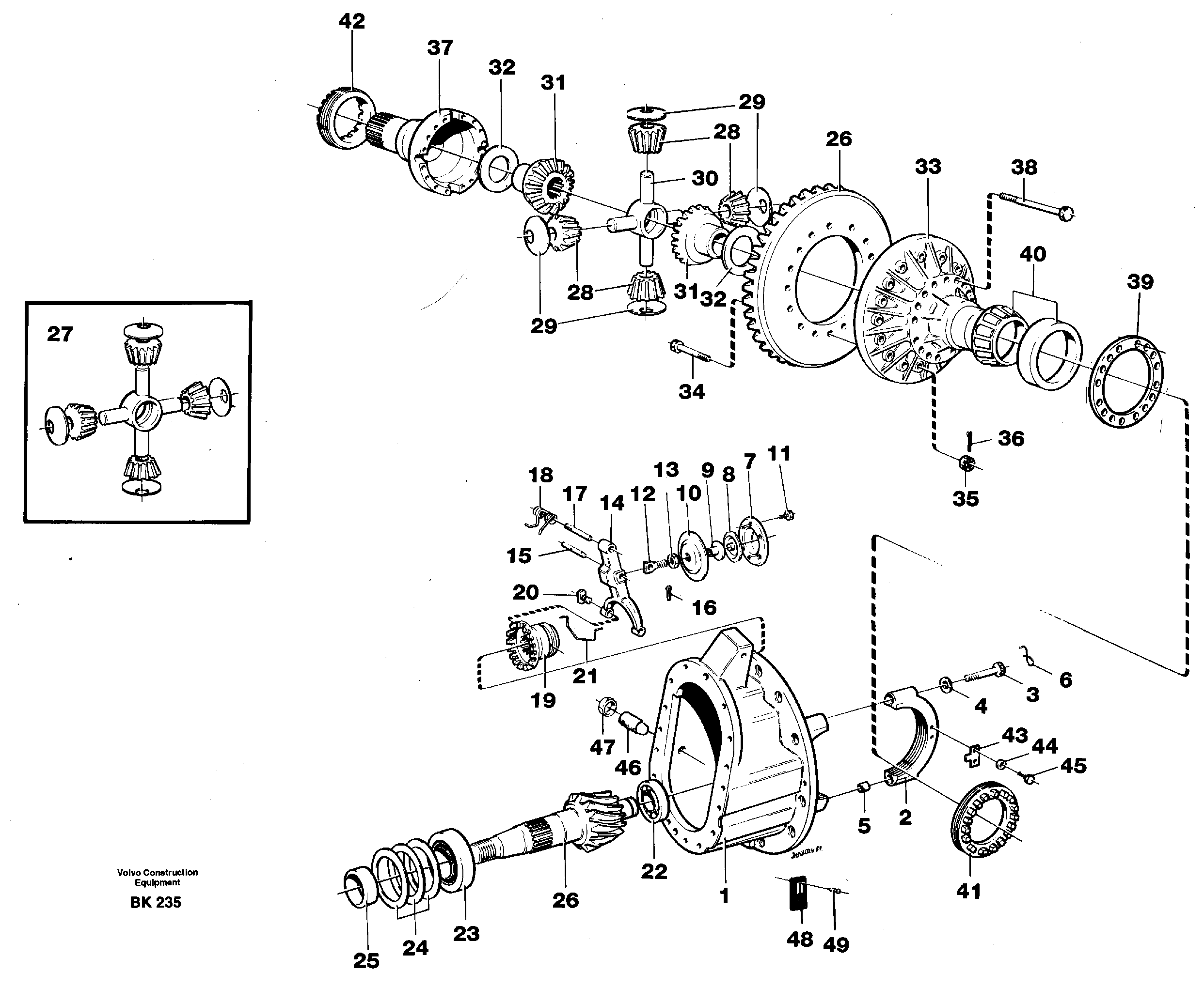 Схема запчастей Volvo A35C - 60250 Главная передача A35C VOLVO BM VOLVO BM A35C SER NO - 4620