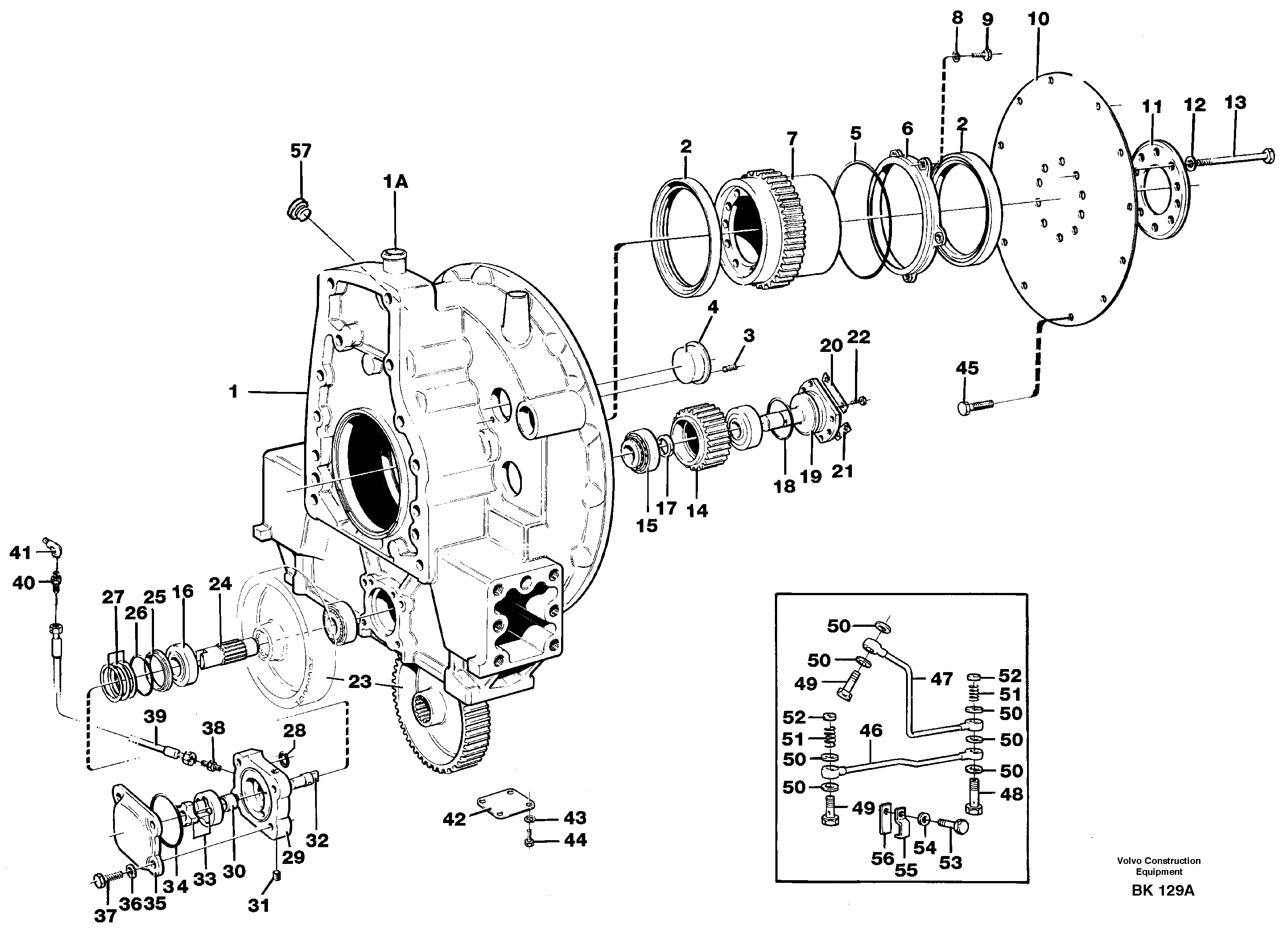 Схема запчастей Volvo A35C - 39365 Pump drive A35C VOLVO BM VOLVO BM A35C SER NO - 4620
