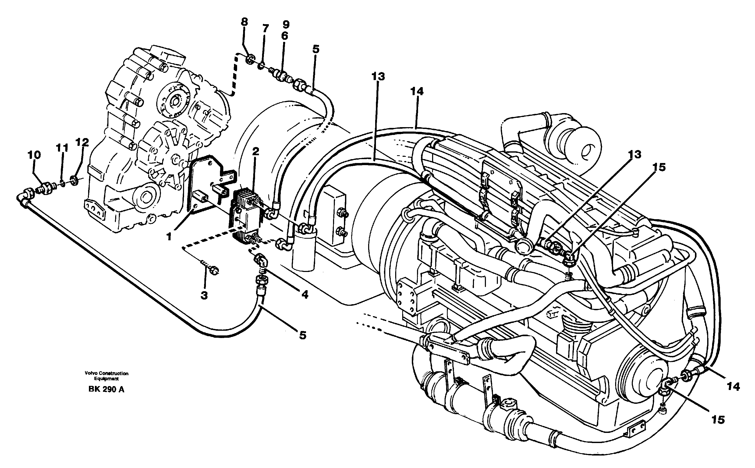Схема запчастей Volvo A35C - 55541 Heat exchanger. Drop box A35C VOLVO BM VOLVO BM A35C SER NO - 4620