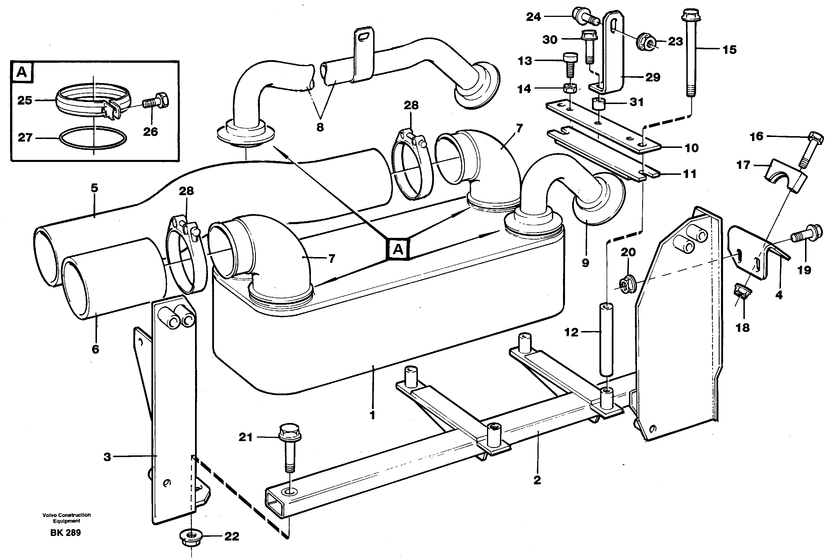 Схема запчастей Volvo A35C - 91046 Heat exchanger A35C VOLVO BM VOLVO BM A35C SER NO - 4620