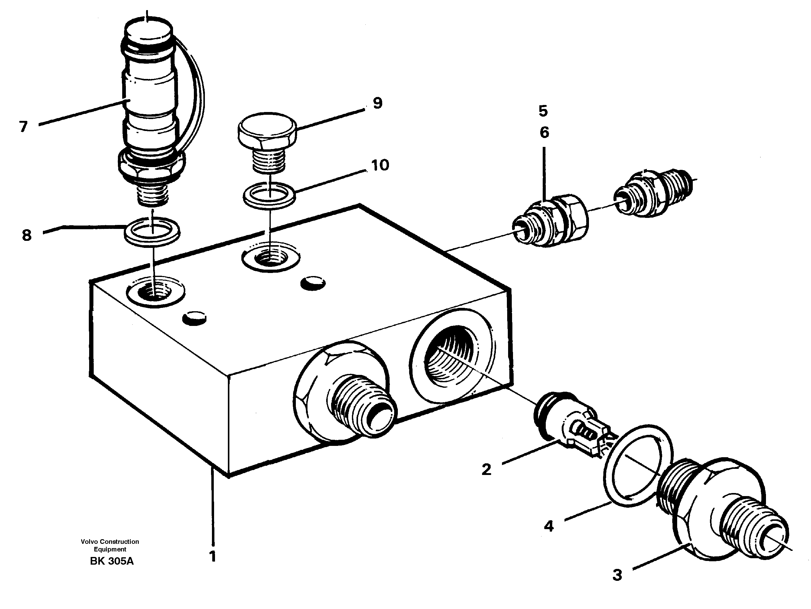 Схема запчастей Volvo A35C - 92005 Valve housing A35C VOLVO BM VOLVO BM A35C SER NO - 4620