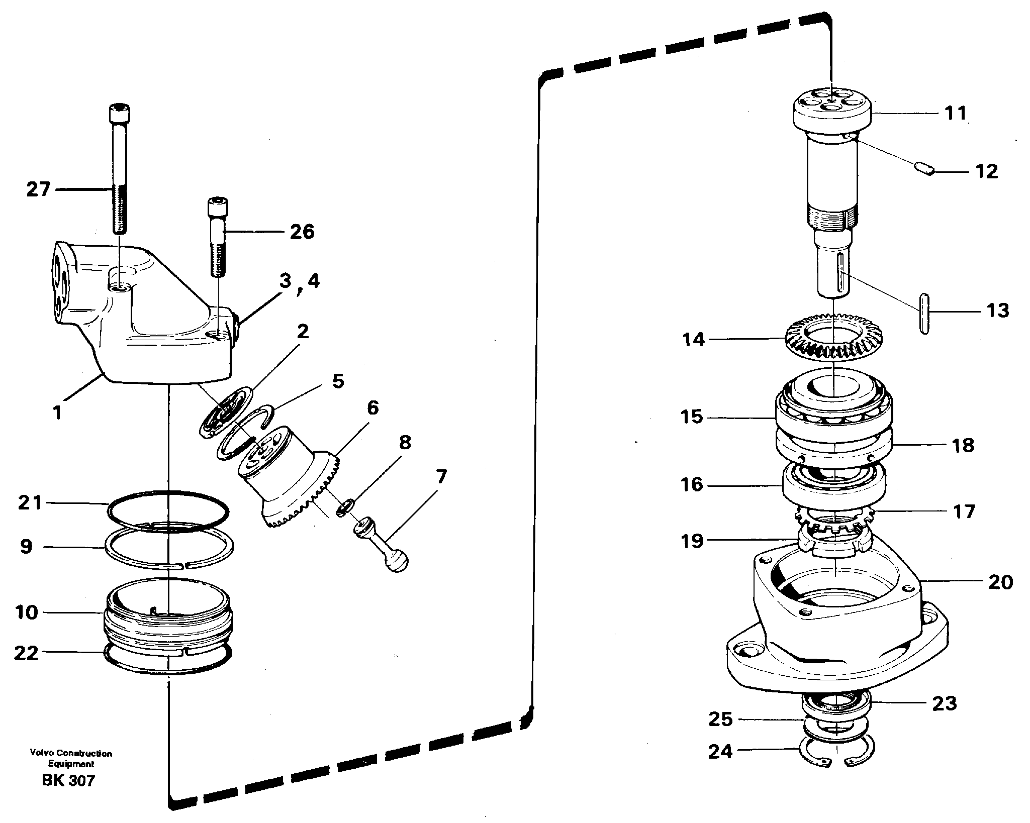 Схема запчастей Volvo A35C - 23233 Piston pump A35C VOLVO BM VOLVO BM A35C SER NO - 4620
