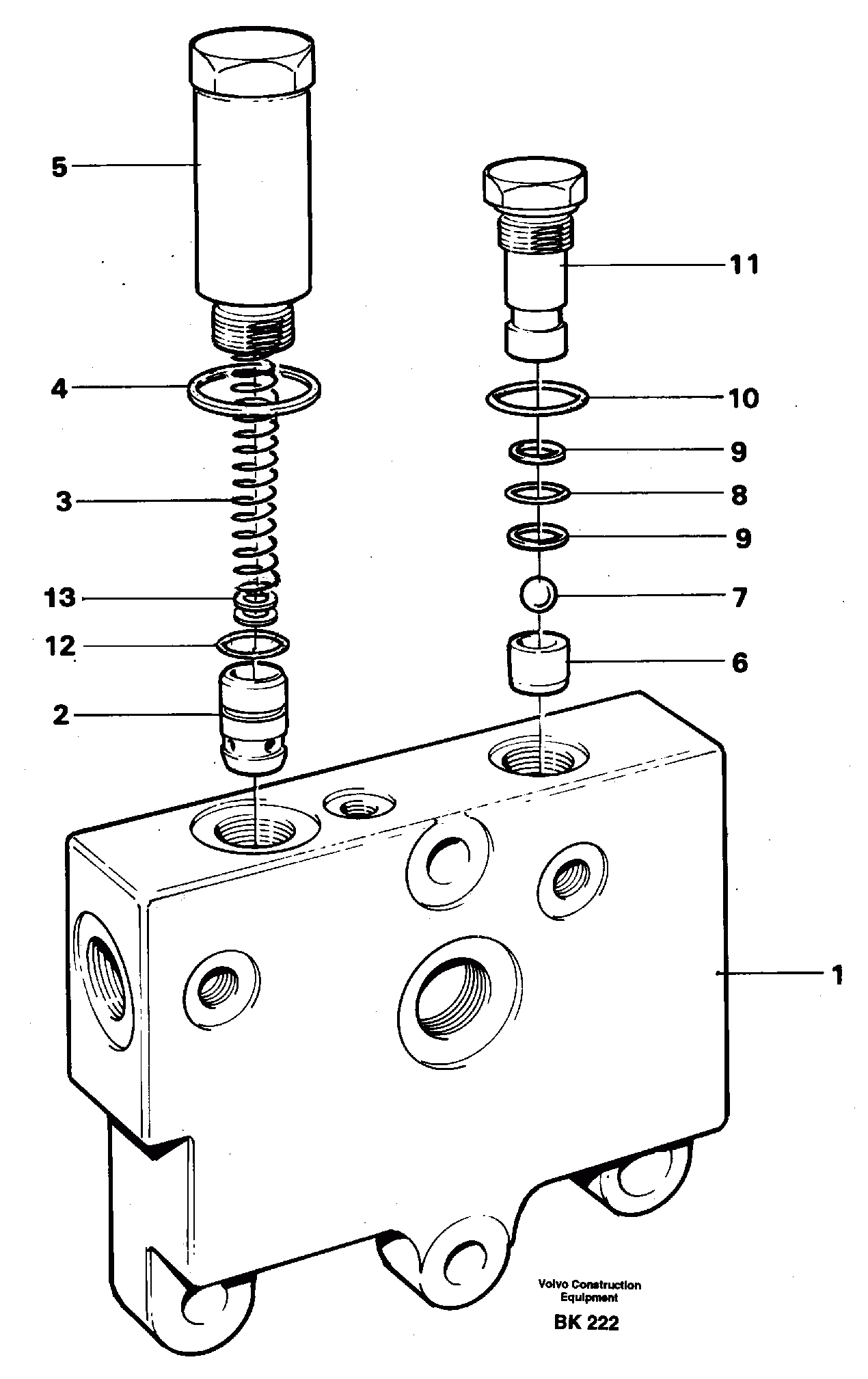 Схема запчастей Volvo A35C - 20625 Valve, circuit body and return valve A35C VOLVO BM VOLVO BM A35C SER NO - 4620