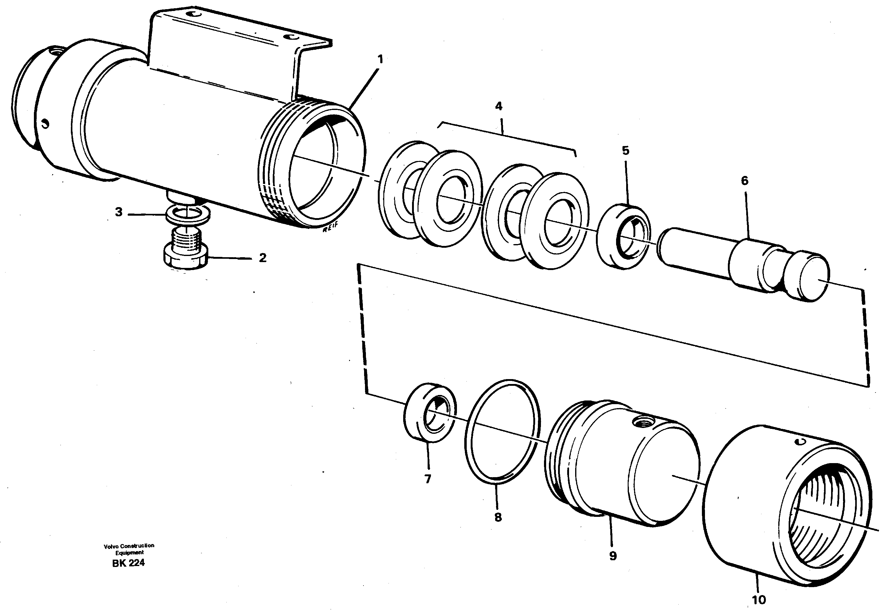 Схема запчастей Volvo A35C - 20626 Damping cylinder A35C VOLVO BM VOLVO BM A35C SER NO - 4620