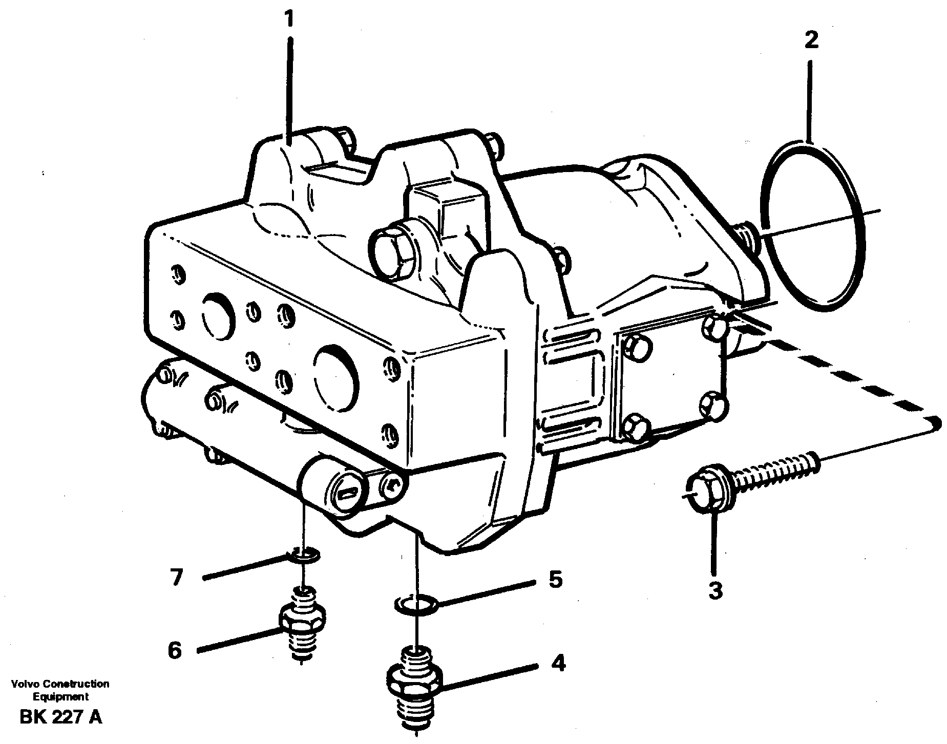 Схема запчастей Volvo A35C - 54989 Hydraulic pump with fitting parts A35C VOLVO BM VOLVO BM A35C SER NO - 4620