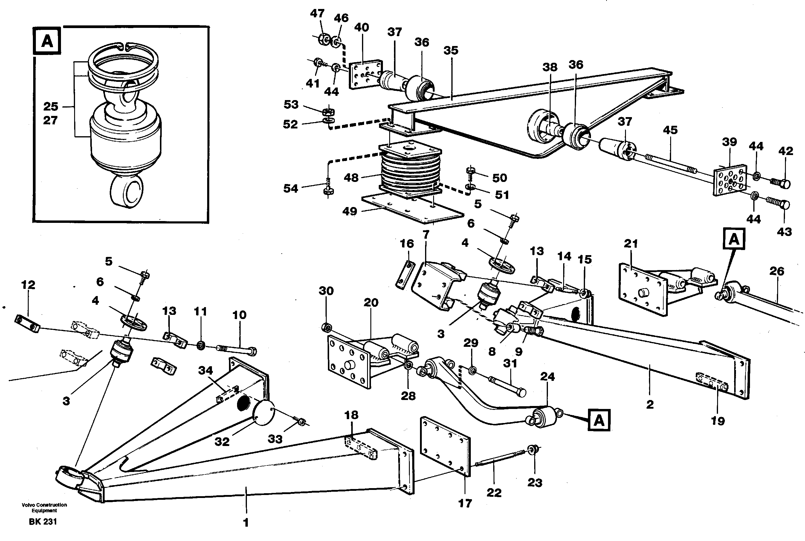 Схема запчастей Volvo A35C - 59732 Bogie A35C VOLVO BM VOLVO BM A35C SER NO - 4620