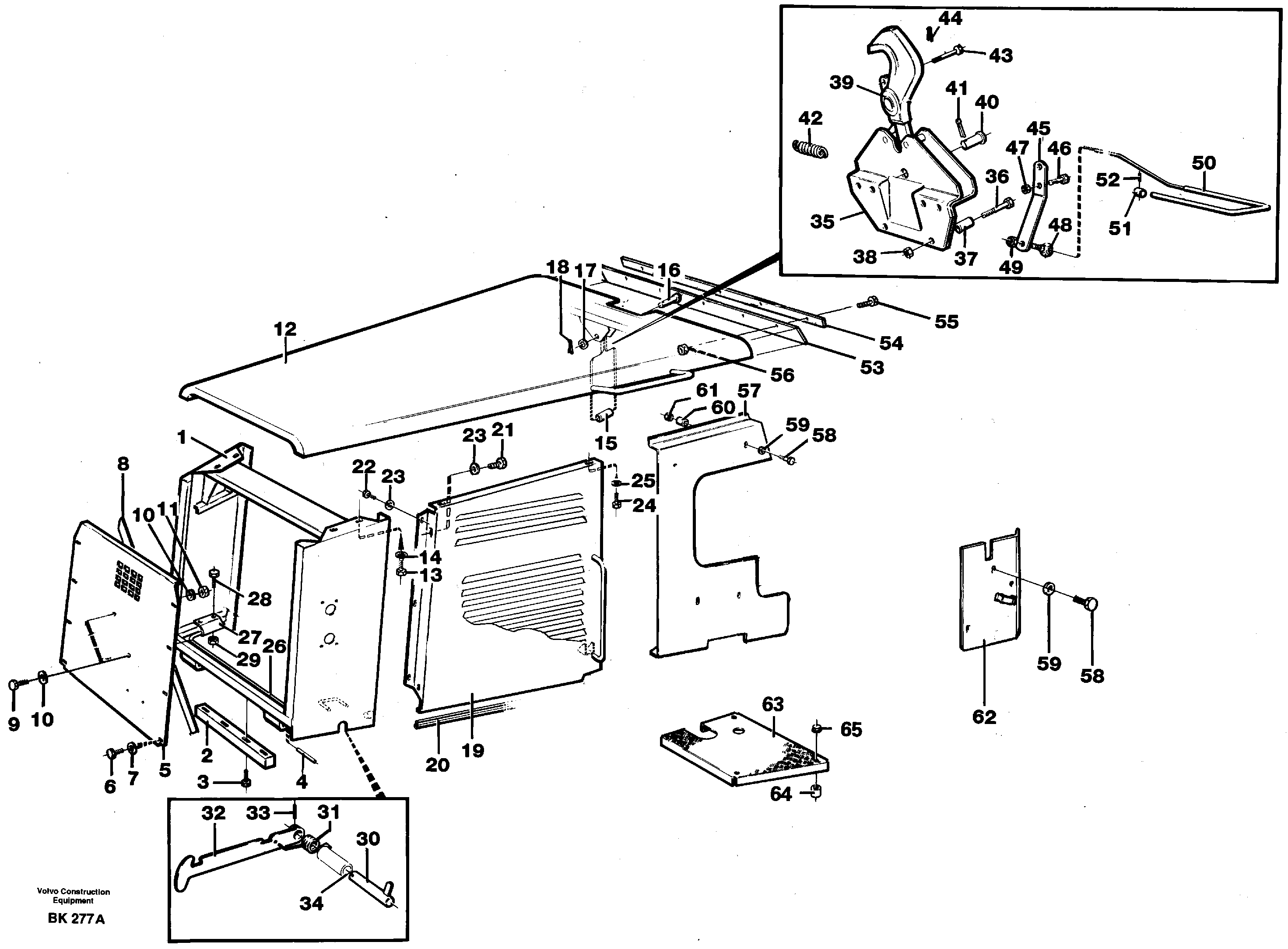 Схема запчастей Volvo A35C - 84318 Engine hood A35C VOLVO BM VOLVO BM A35C SER NO - 4620