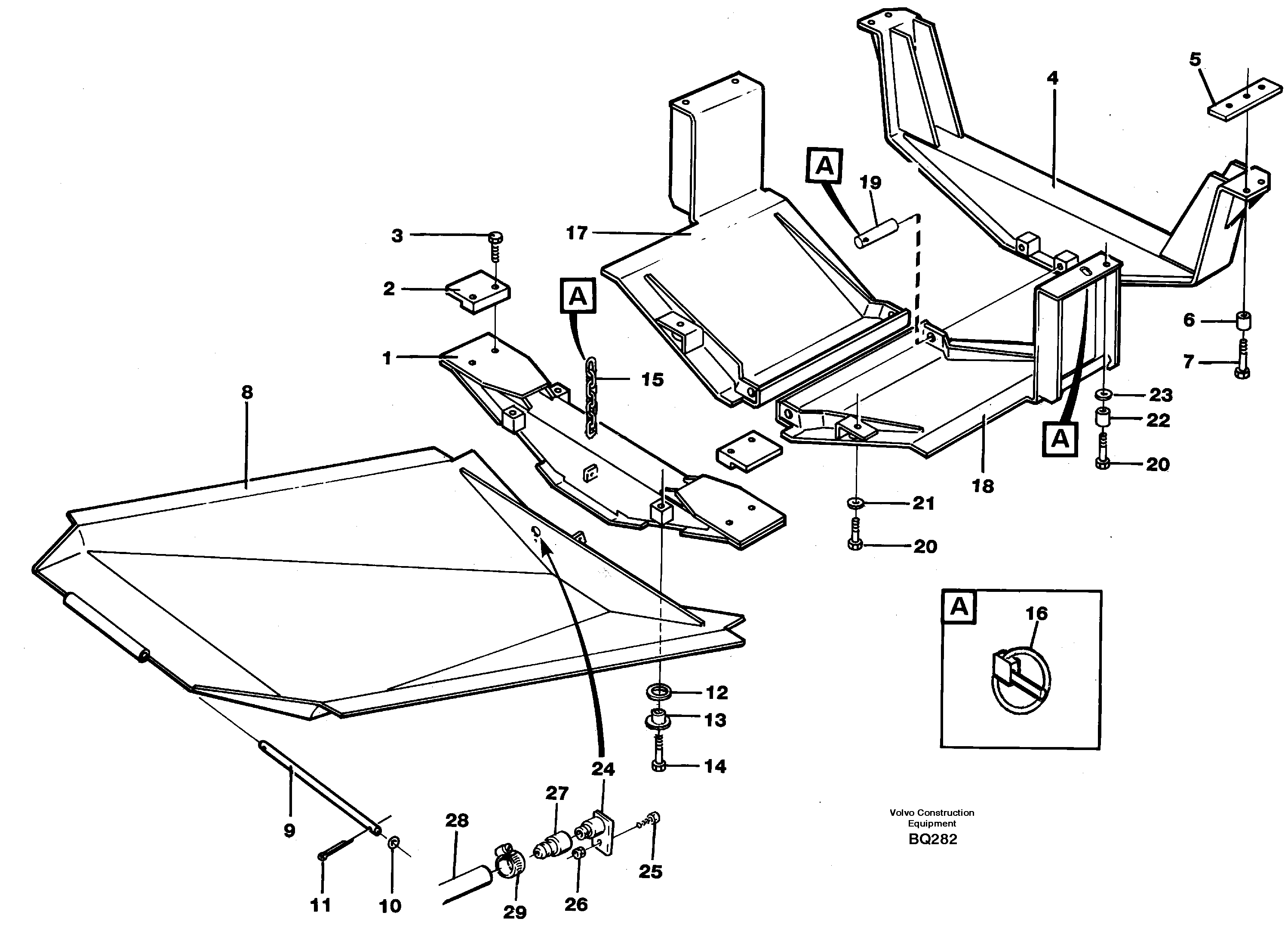 Схема запчастей Volvo A35C - 89851 Protecting plates A35C SER NO 4621-, SER NO USA 60001-