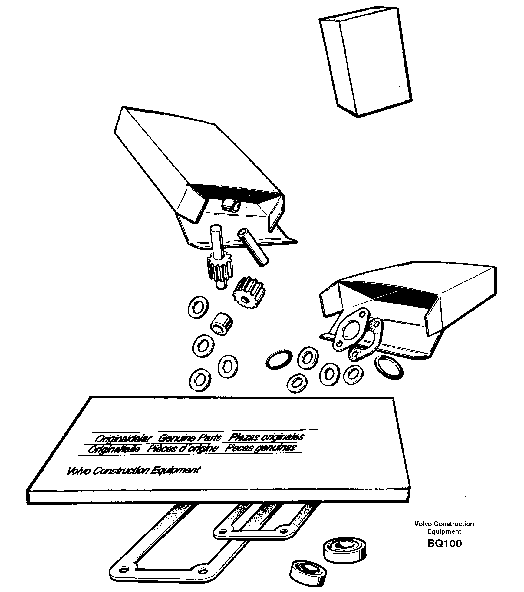 Схема запчастей Volvo A35C - 53864 Ремкомплект двигателя A35C SER NO 4621-, SER NO USA 60001-