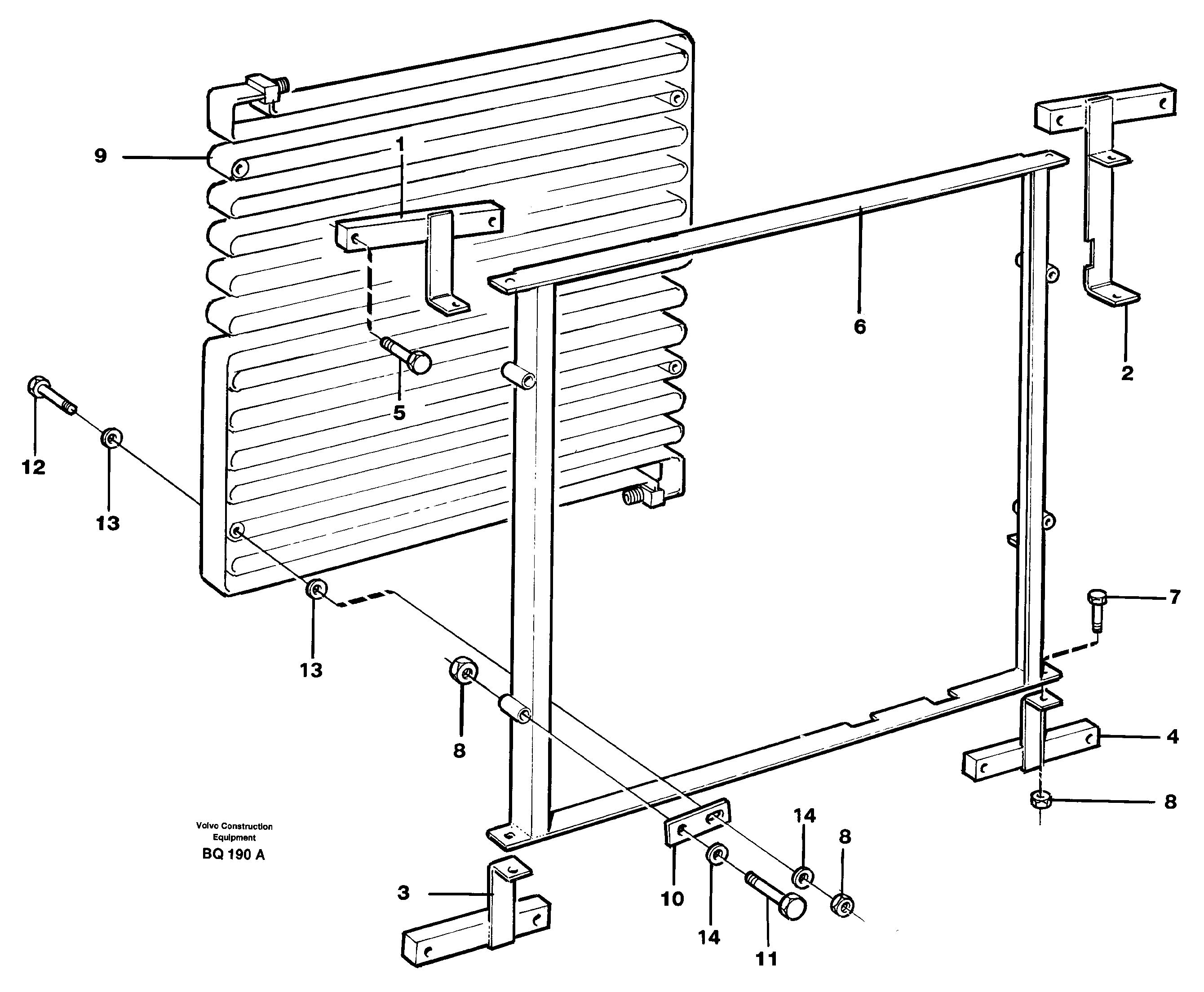 Схема запчастей Volvo A35C - 81942 Condenser divice air-condition A35C SER NO 4621-, SER NO USA 60001-