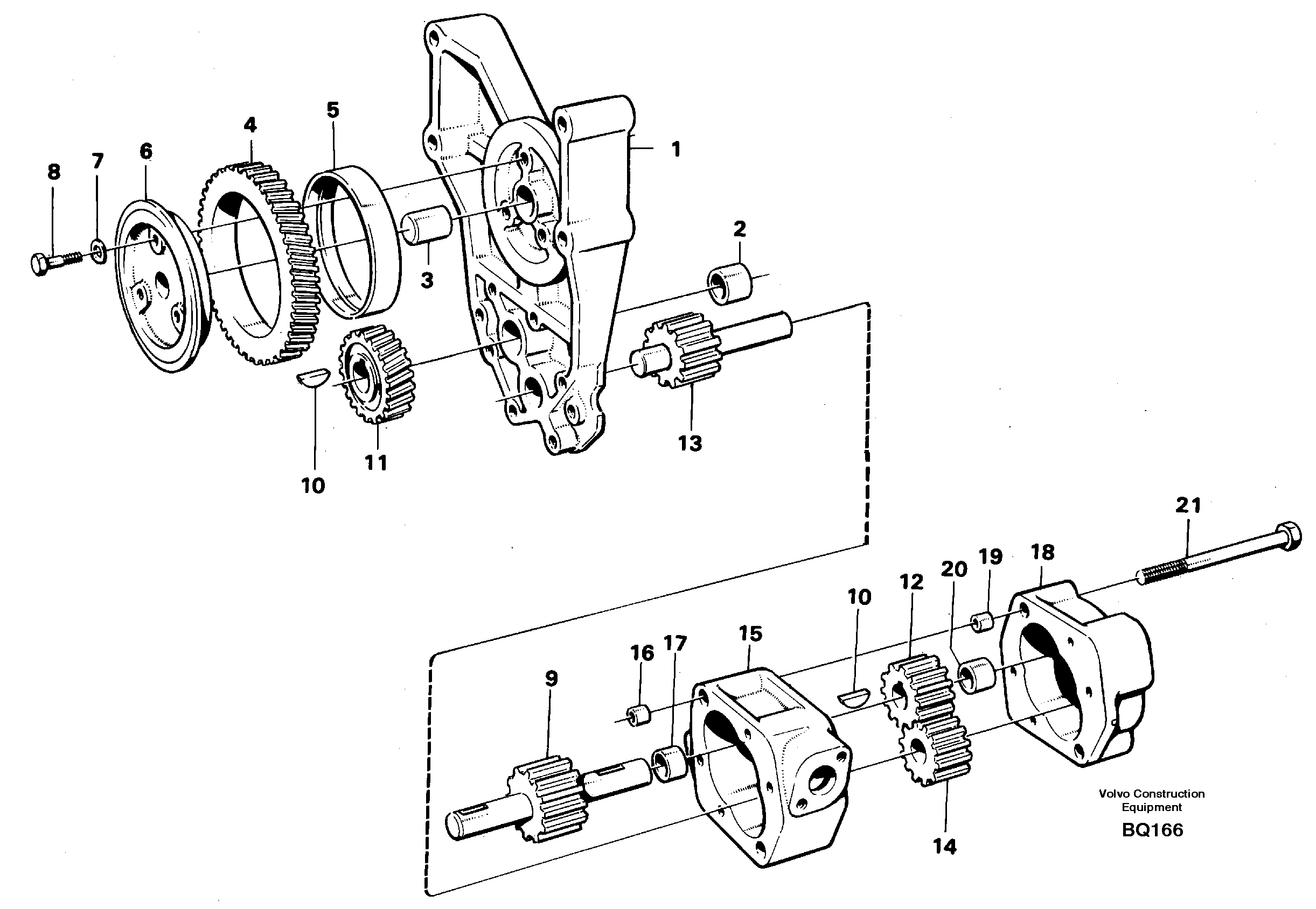 Схема запчастей Volvo A35C - 96801 Насос масляный A35C SER NO 4621-, SER NO USA 60001-
